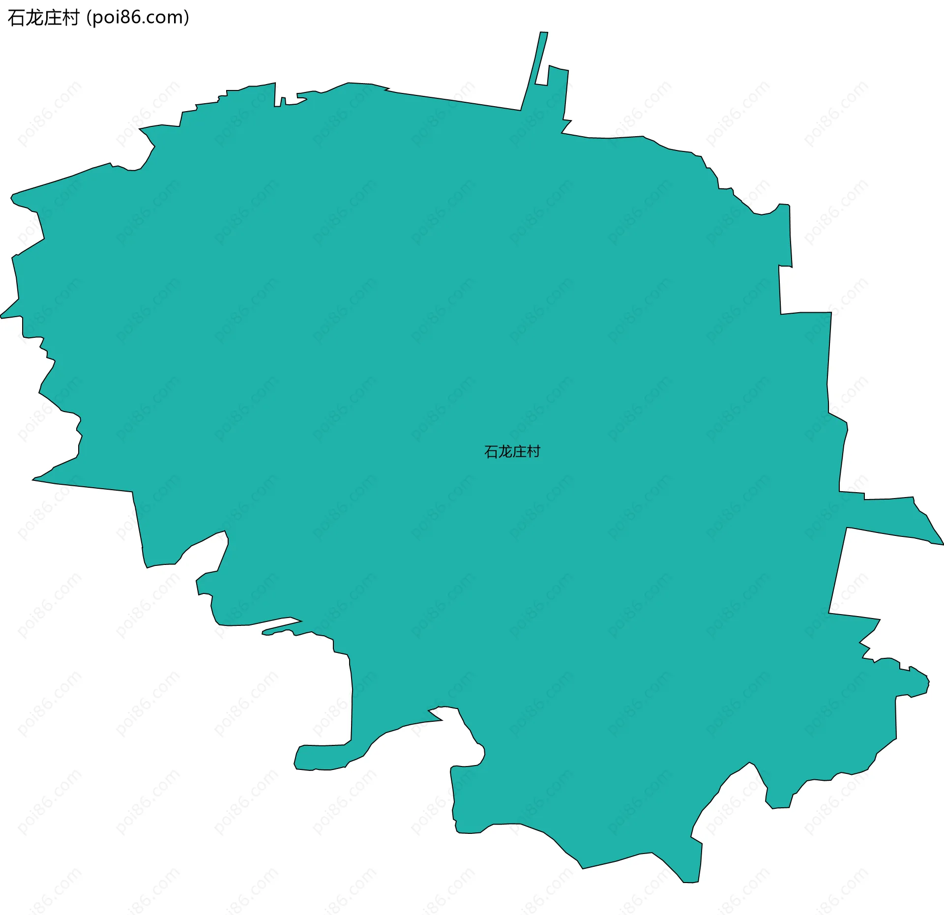 石龙庄村边界地图