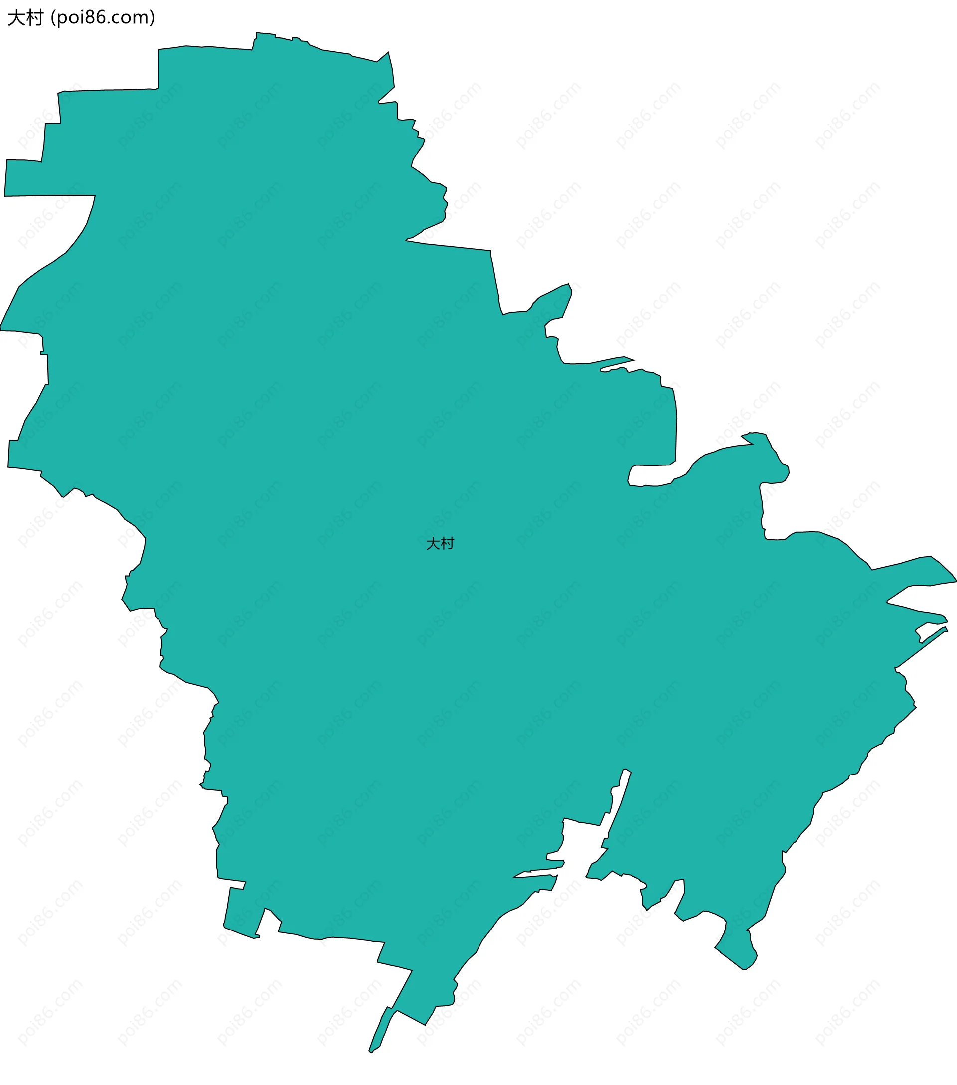 大村边界地图