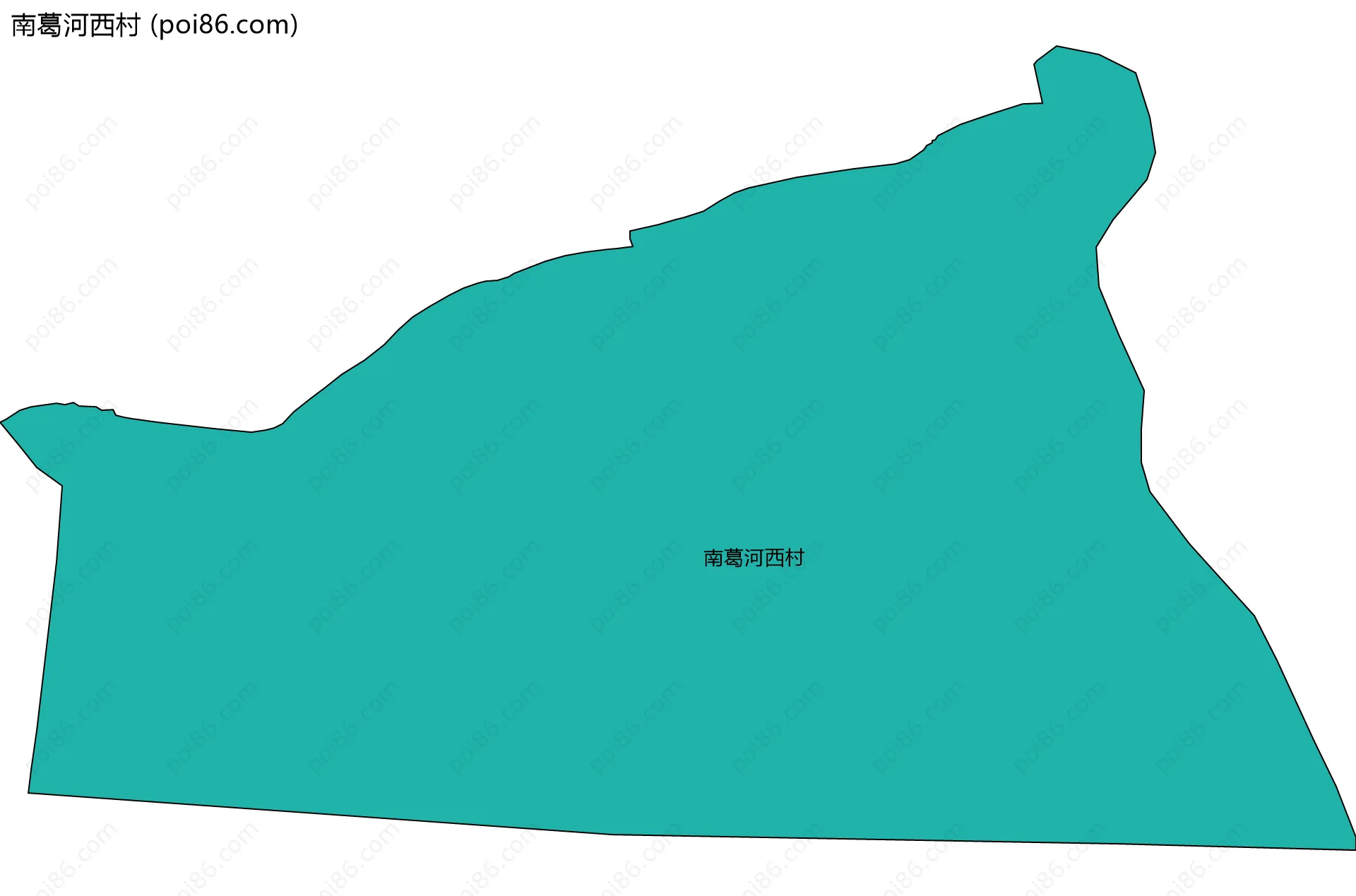 南葛河西村边界地图