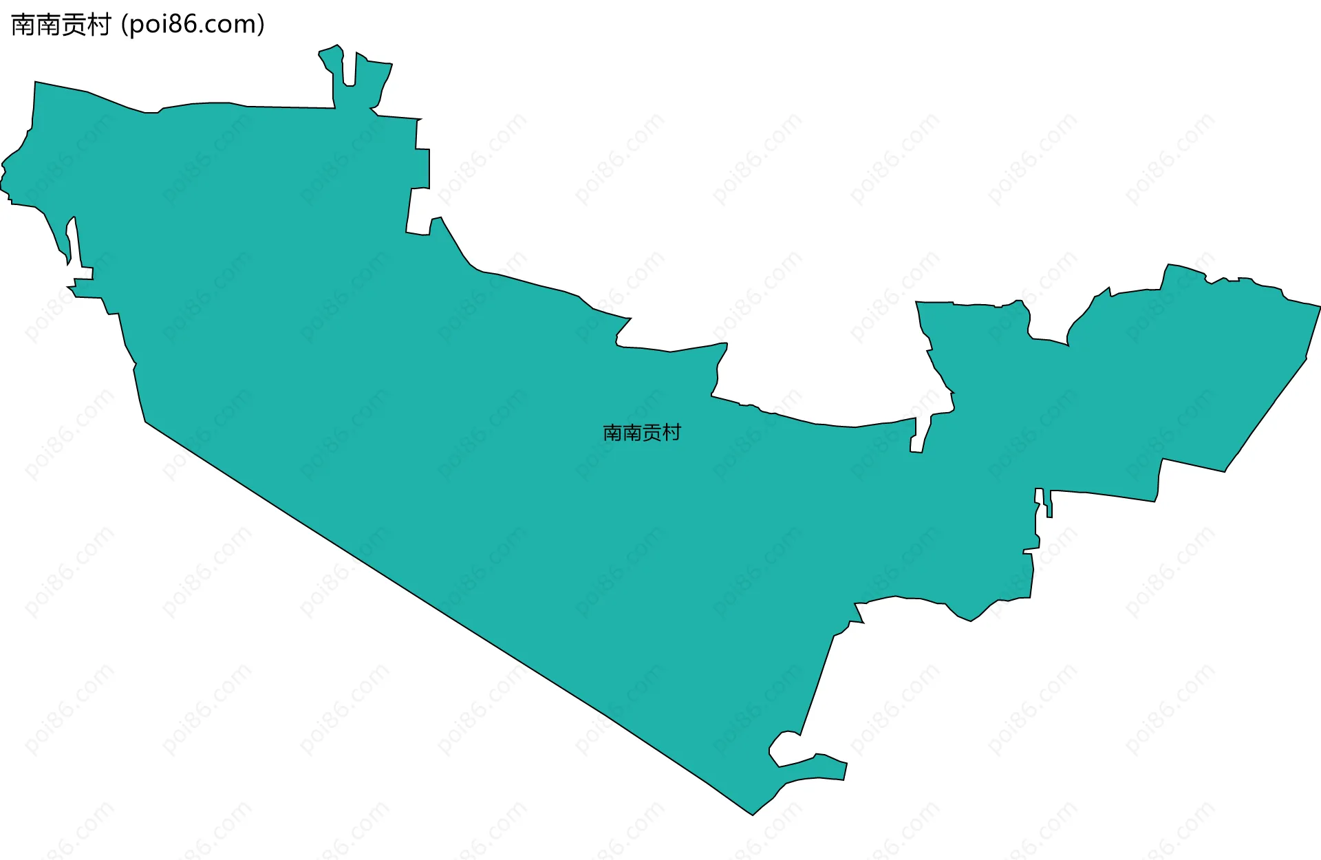 南南贡村边界地图