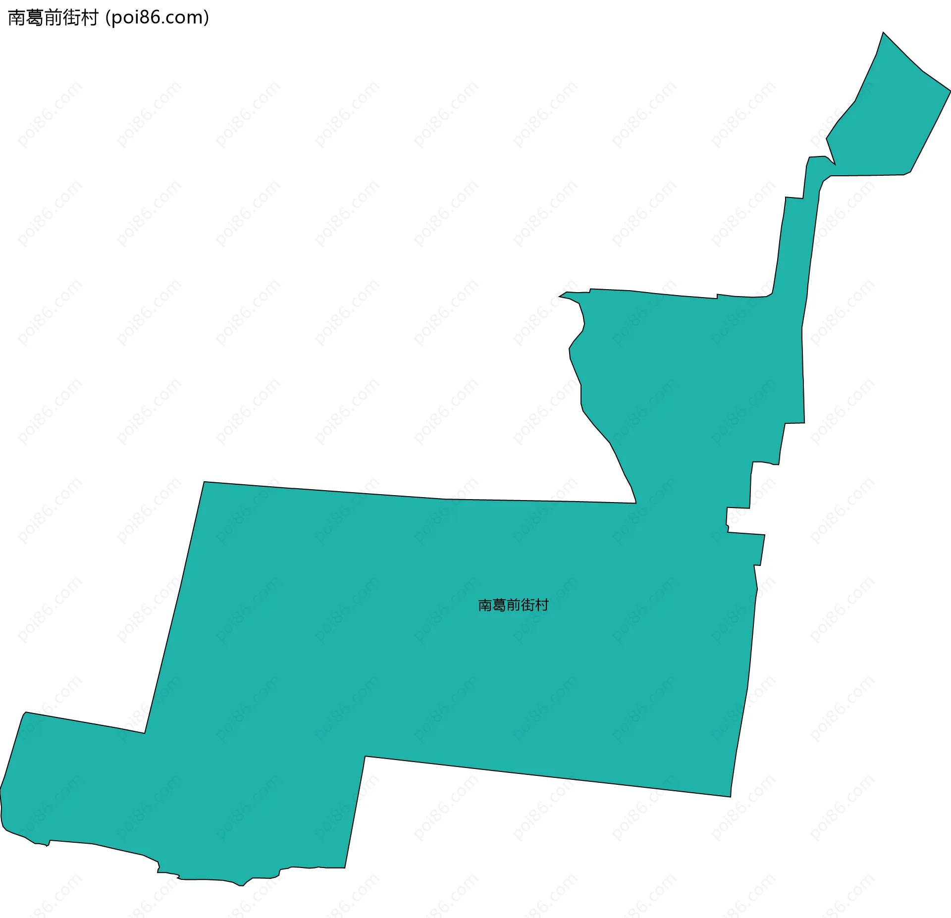 南葛前街村边界地图