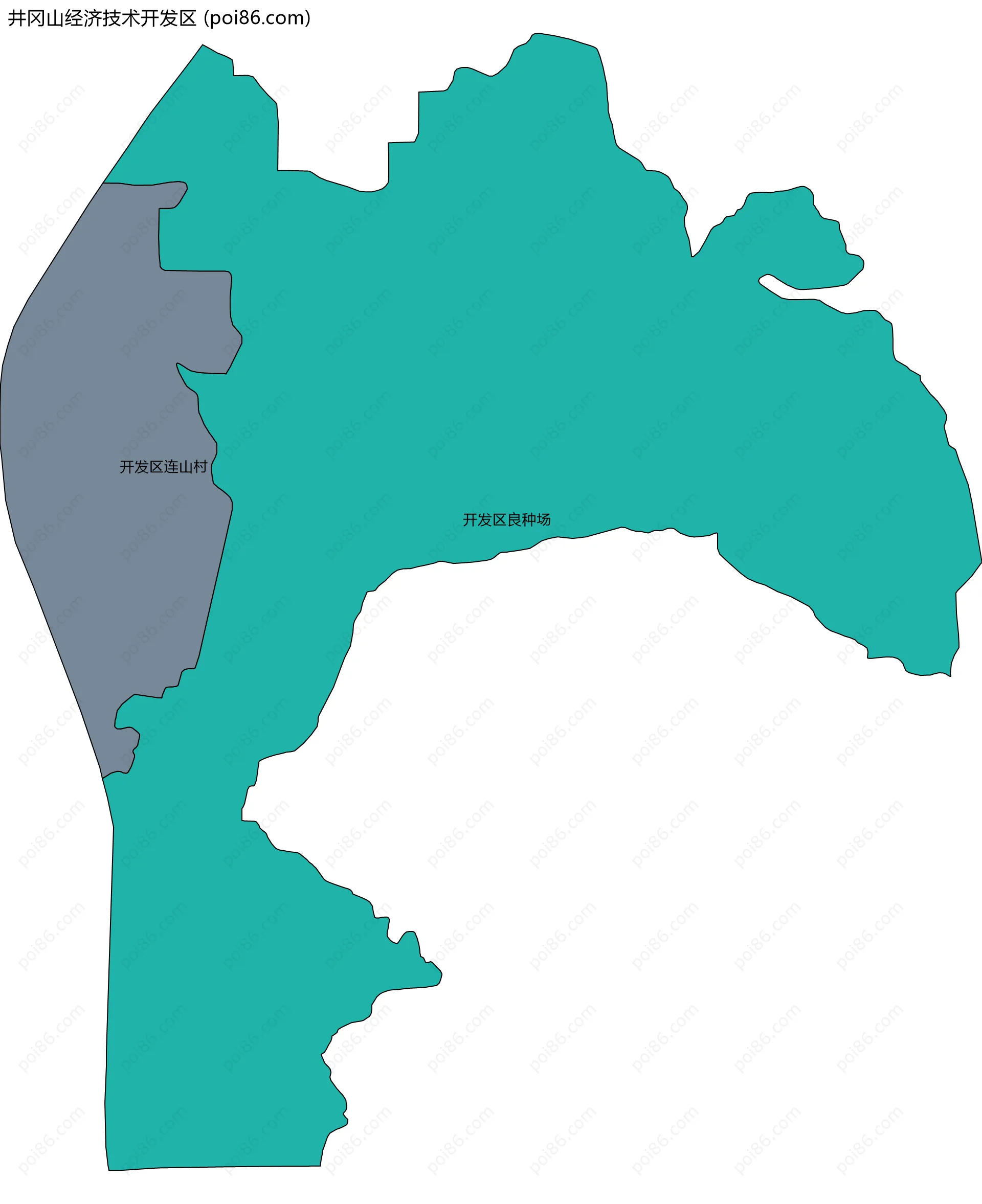 井冈山经济技术开发区边界地图(五级行政区划)