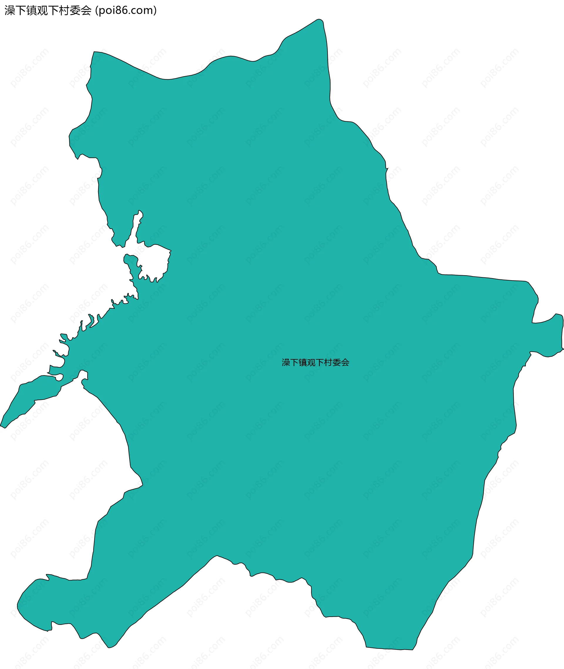 澡下镇观下村委会边界地图
