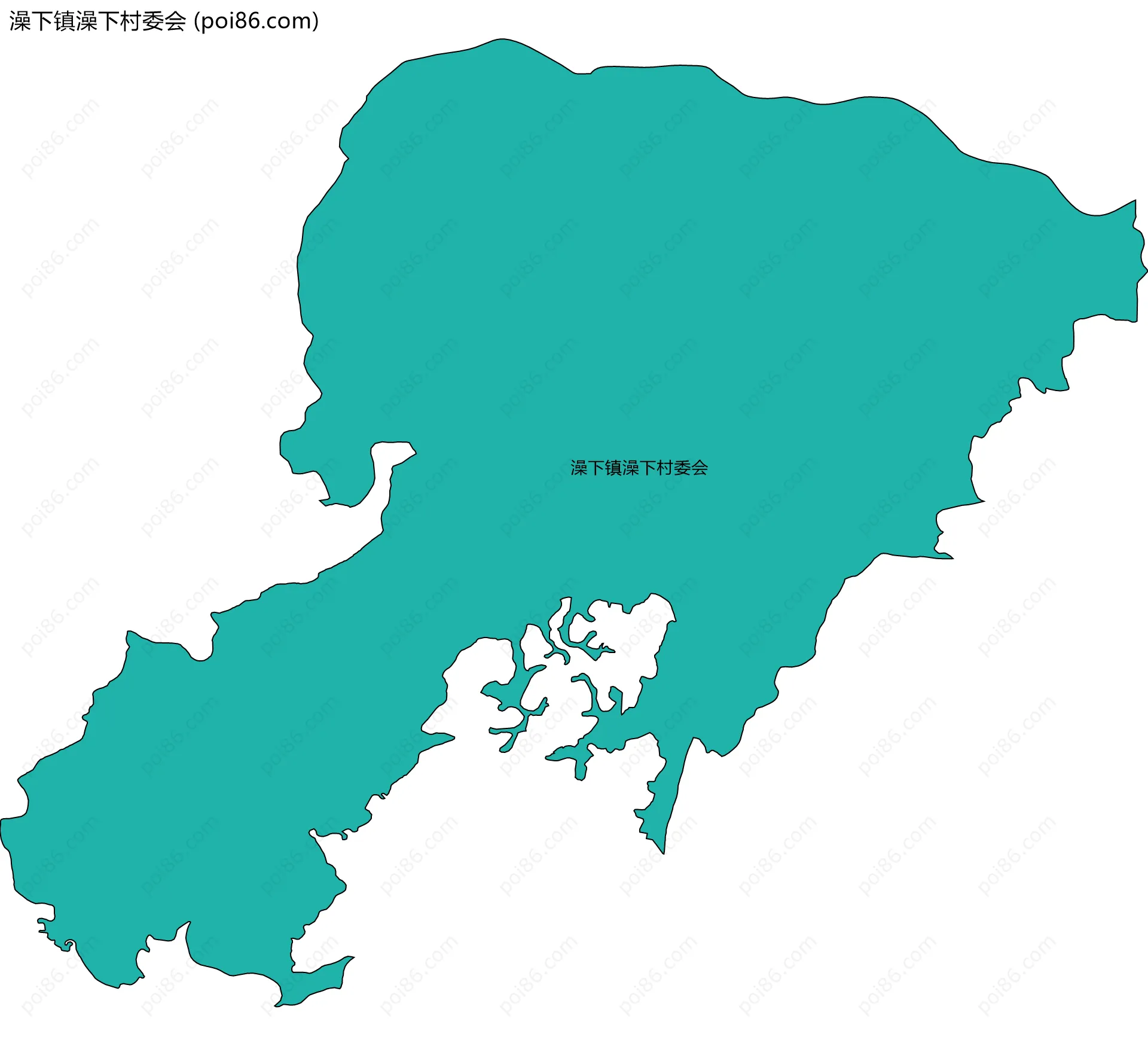 澡下镇澡下村委会边界地图