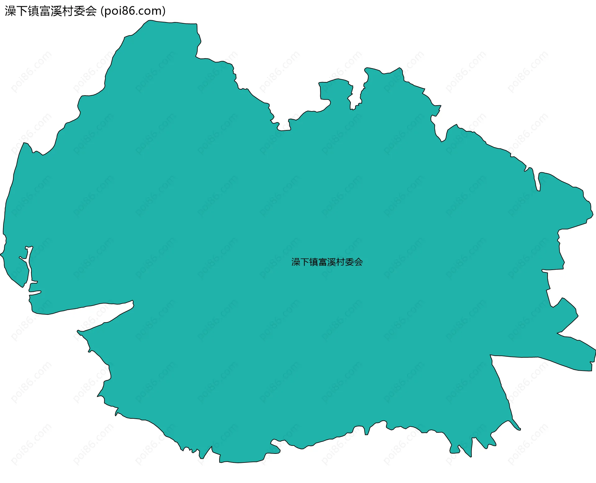 澡下镇富溪村委会边界地图