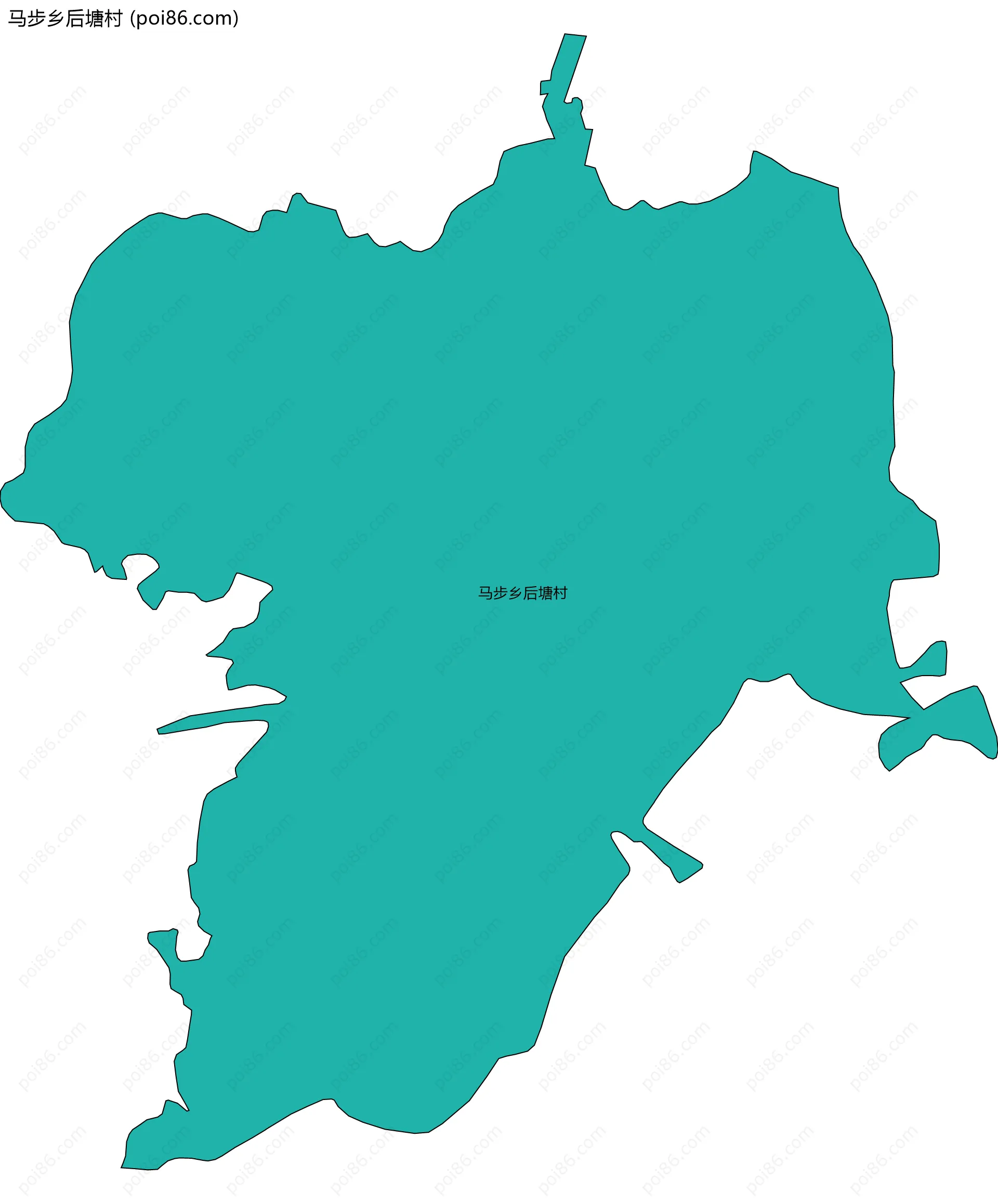 马步乡后塘村边界地图