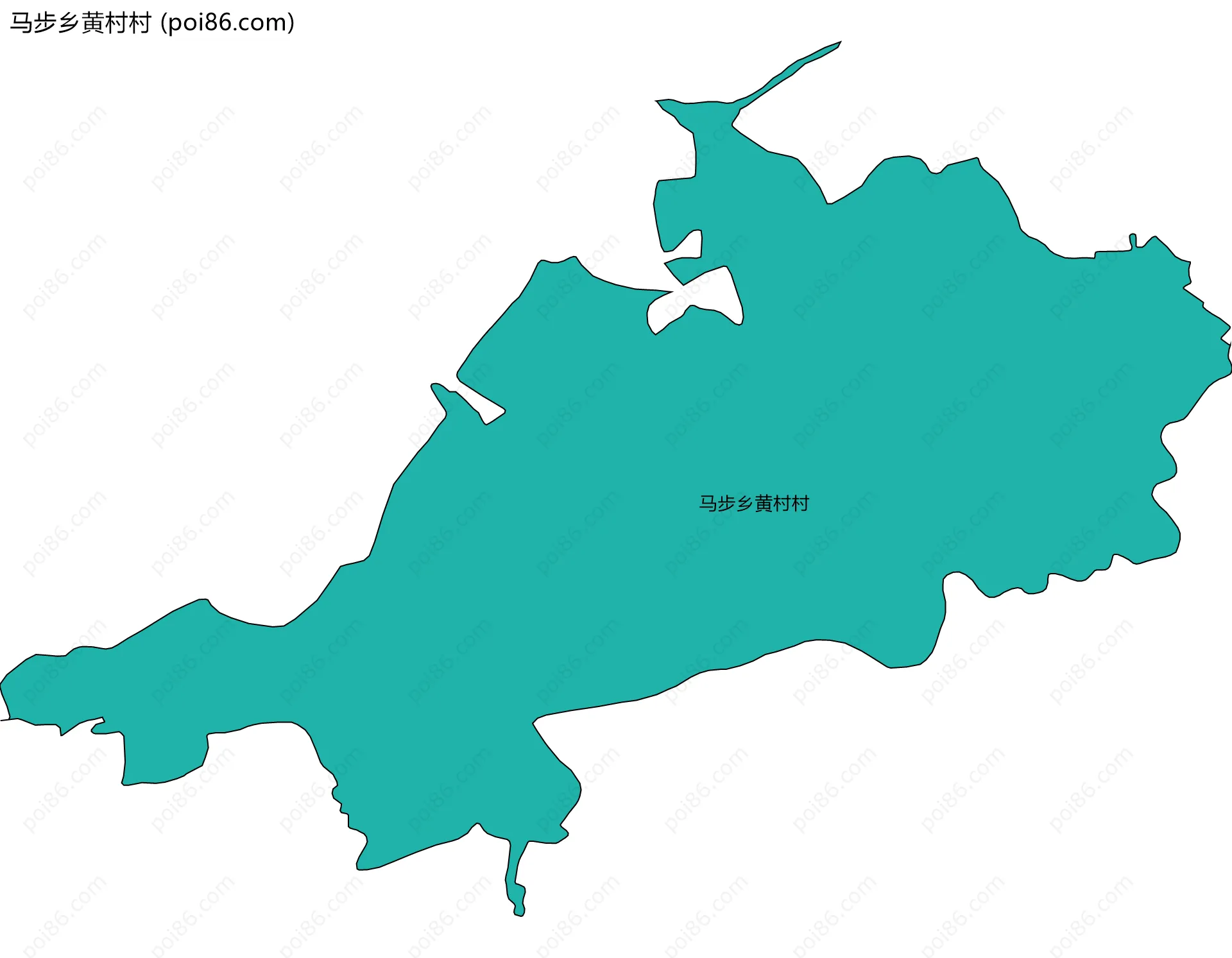 马步乡黄村村边界地图