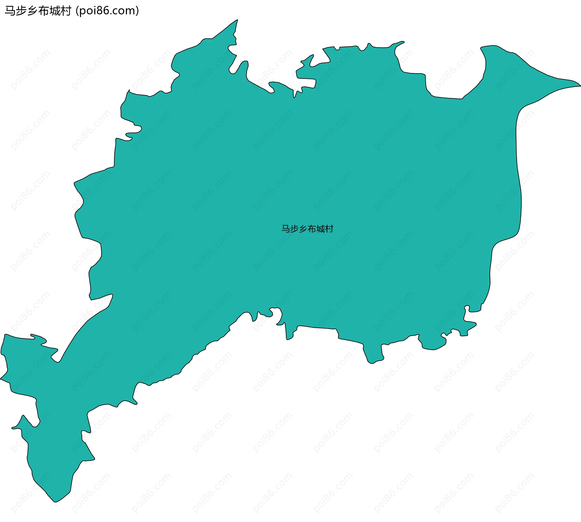 马步乡布城村边界地图