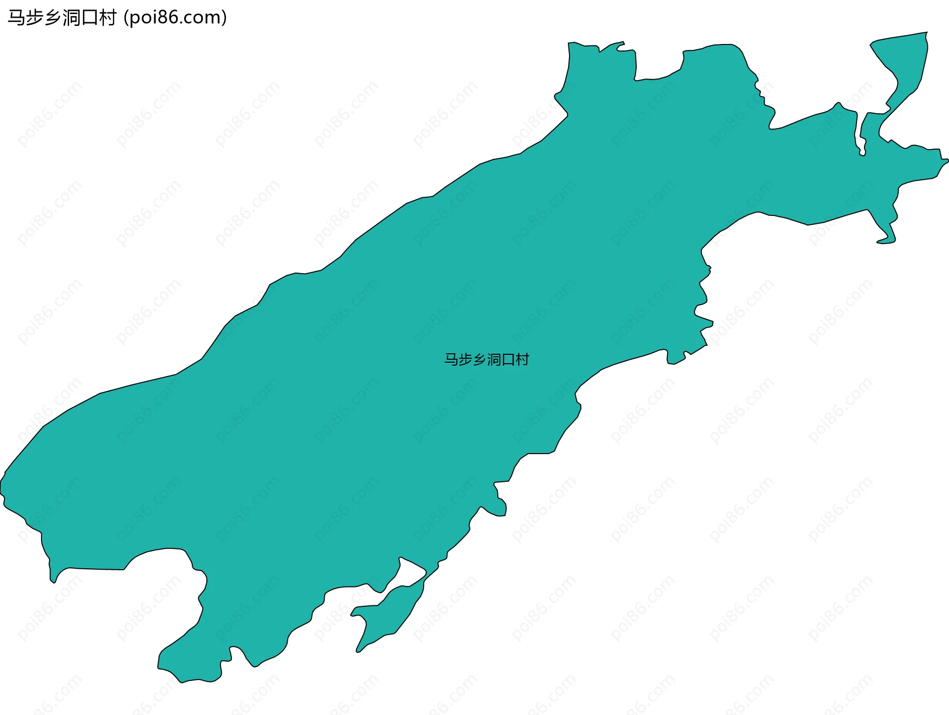 马步乡洞口村边界地图