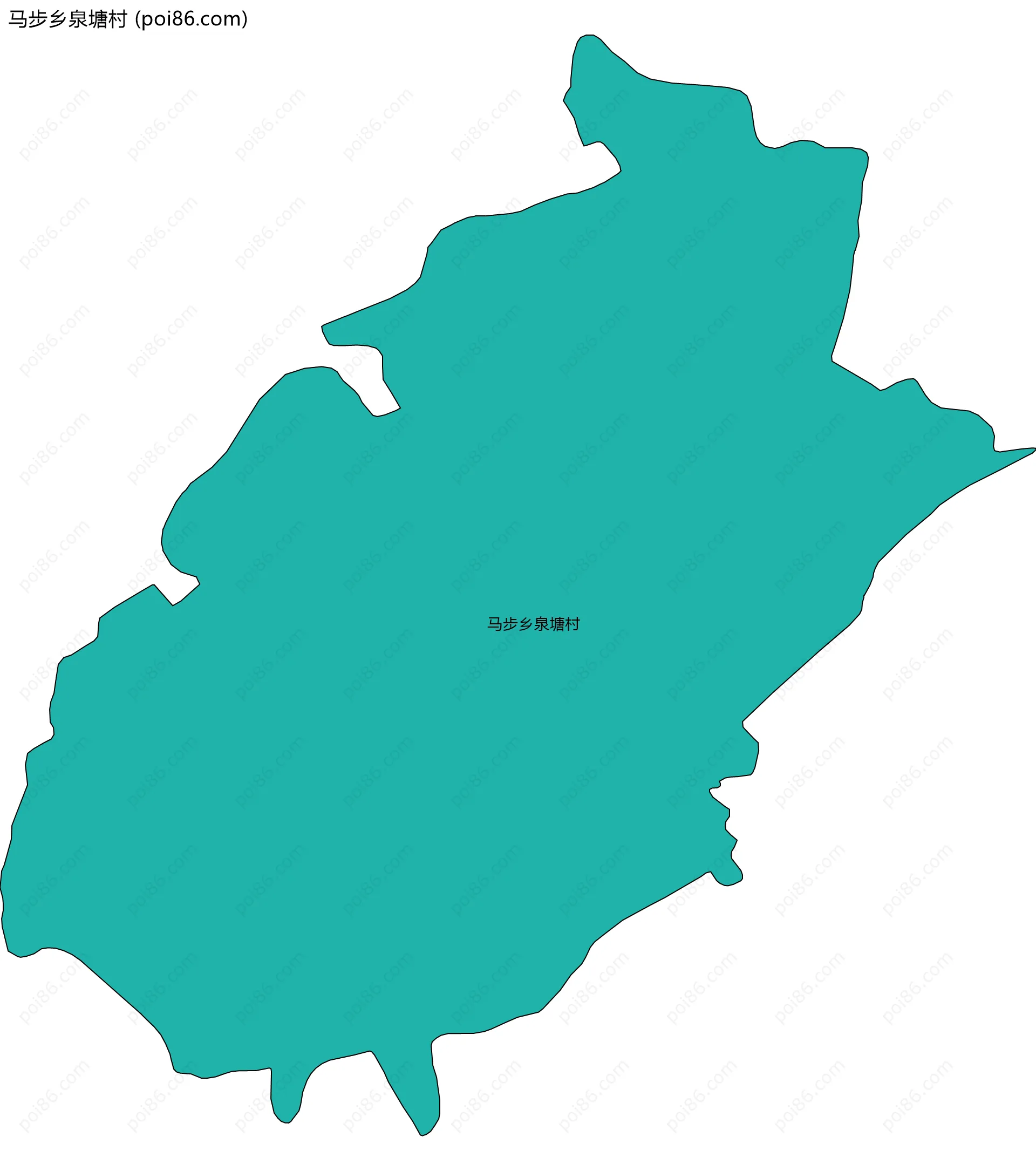 马步乡泉塘村边界地图