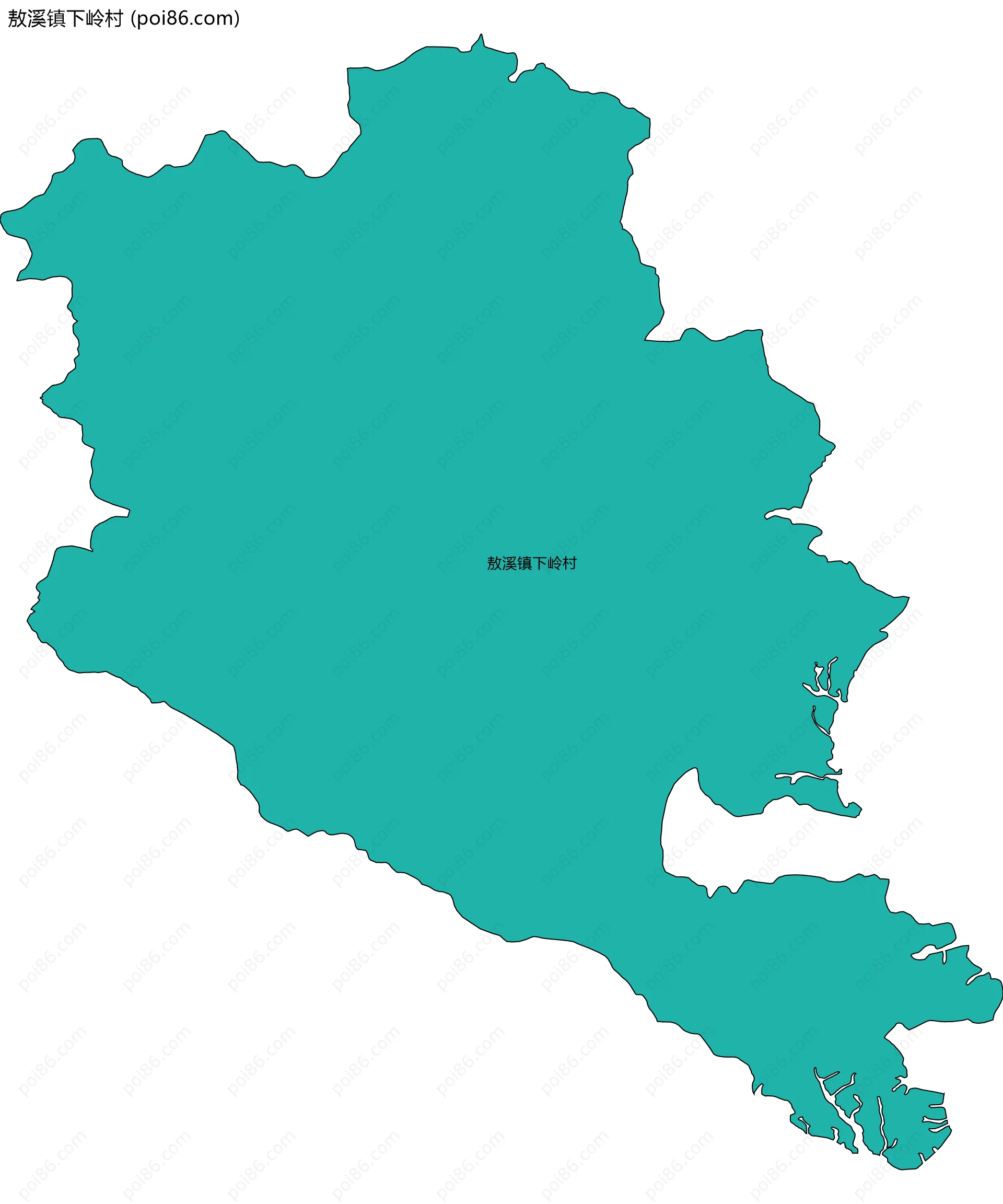 敖溪镇下岭村边界地图