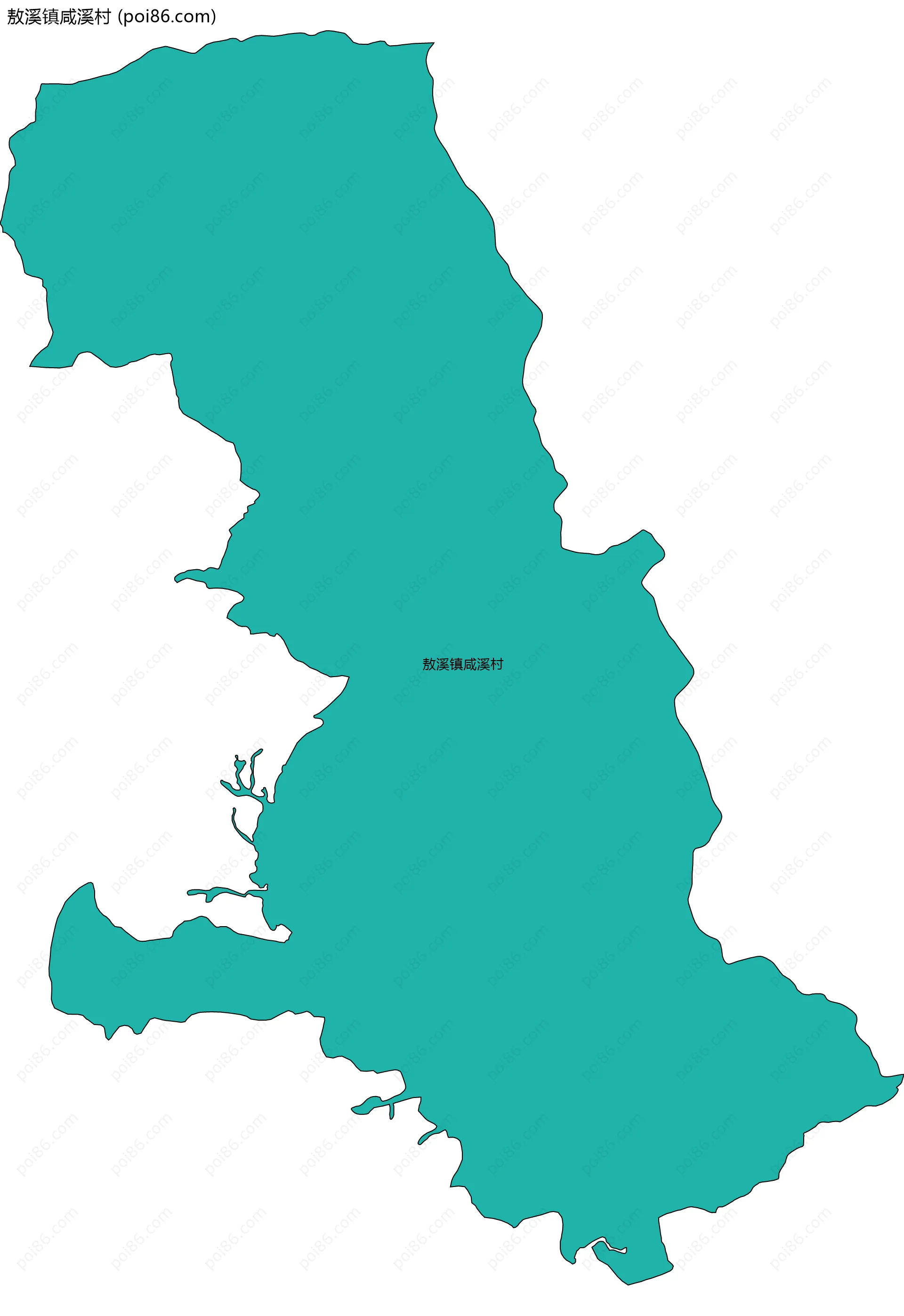 敖溪镇咸溪村边界地图