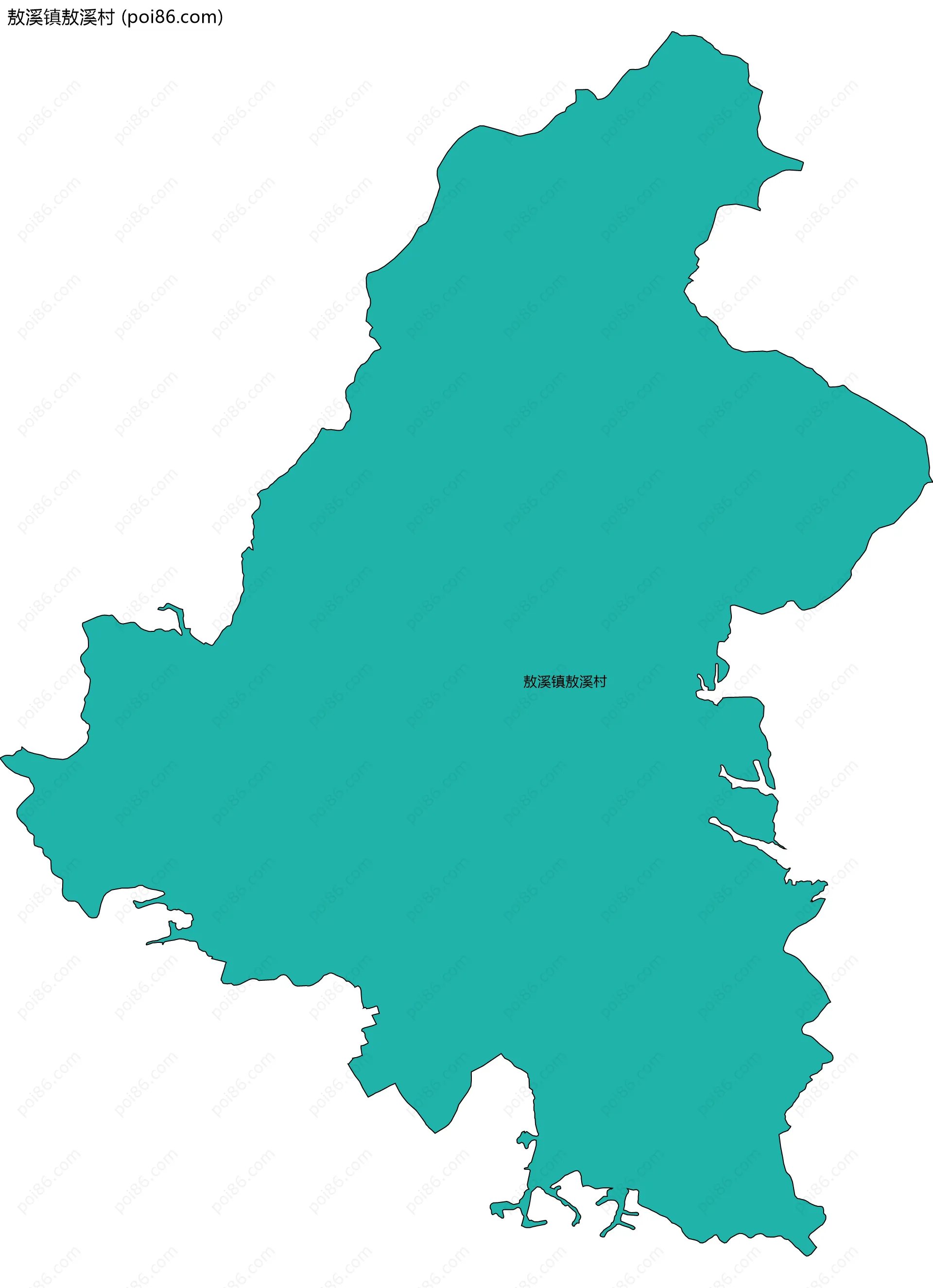 敖溪镇敖溪村边界地图