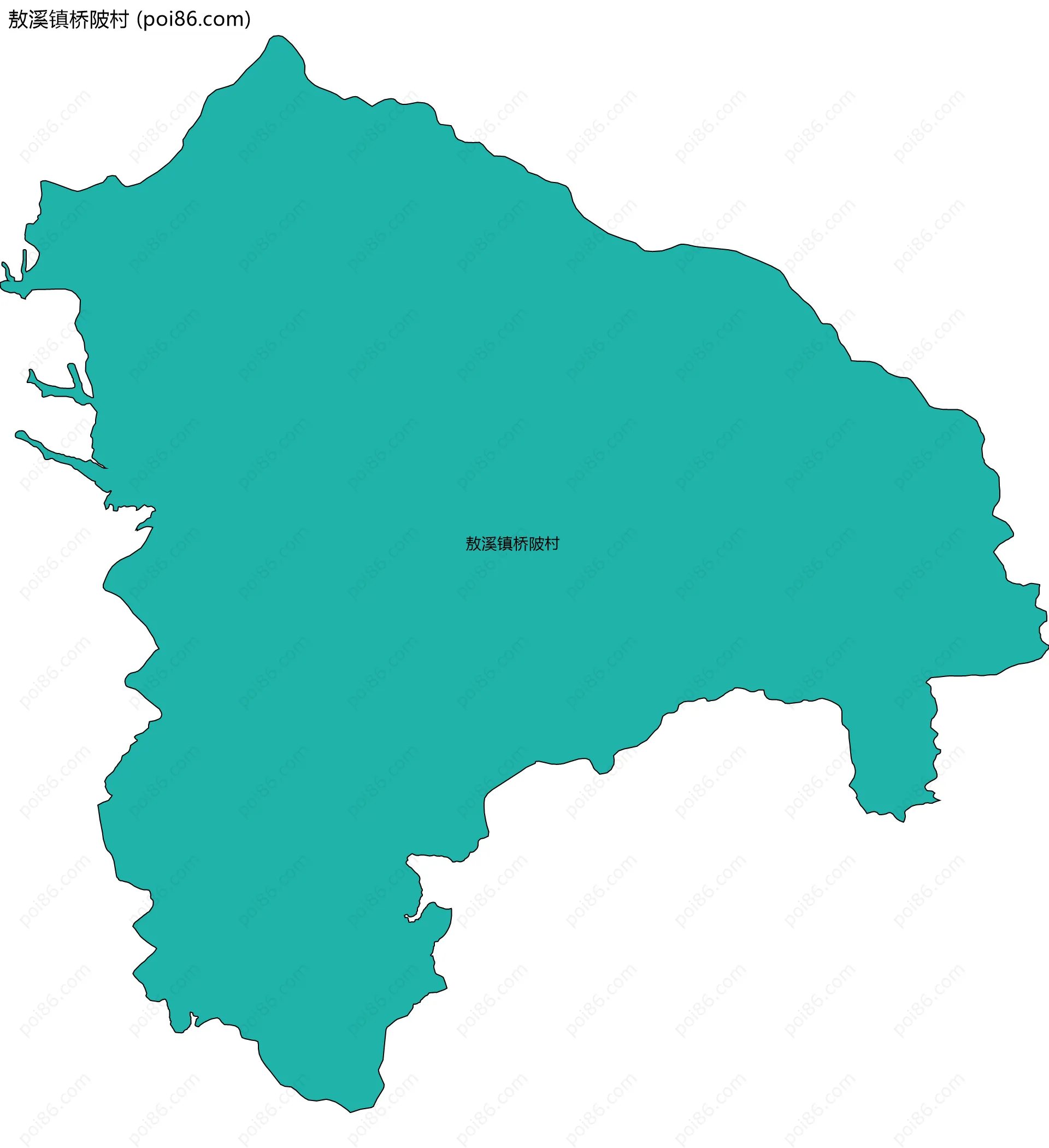 敖溪镇桥陂村边界地图