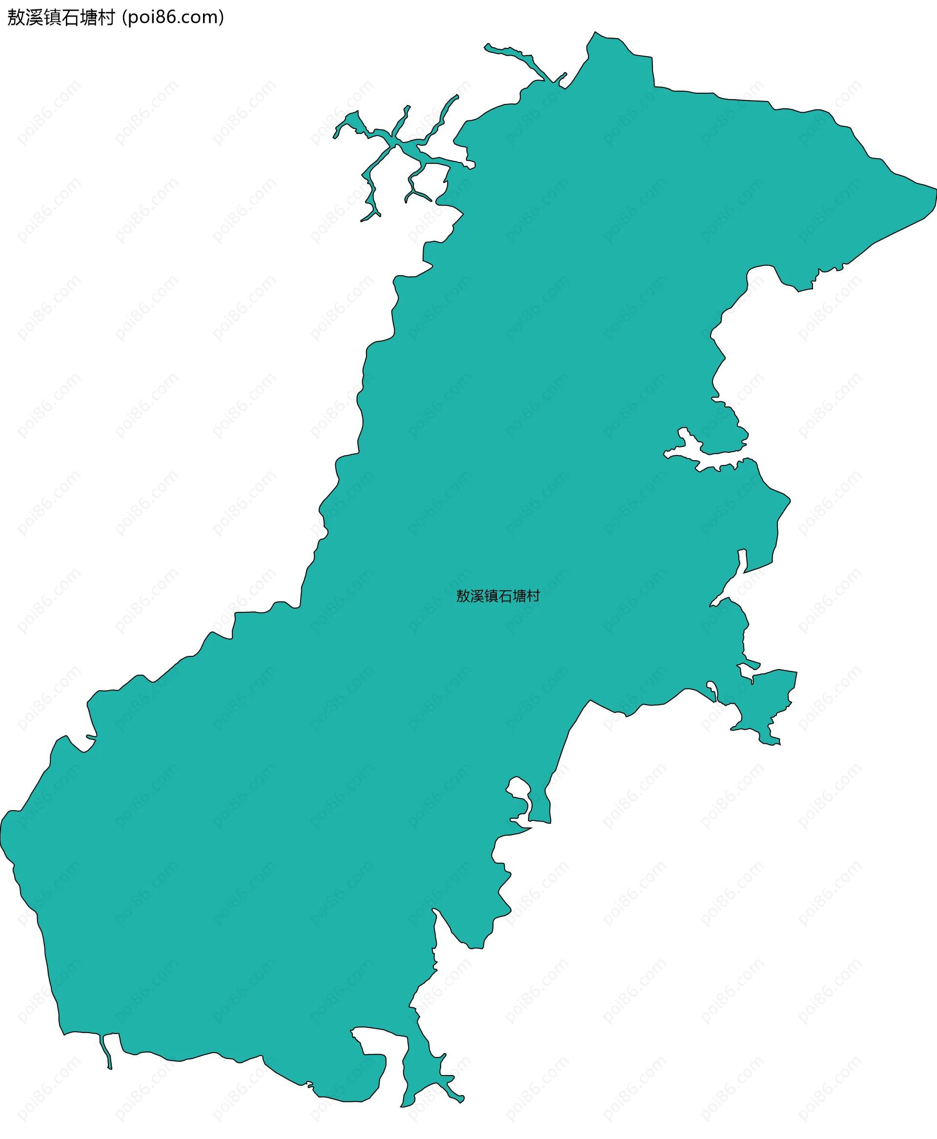 敖溪镇石塘村边界地图