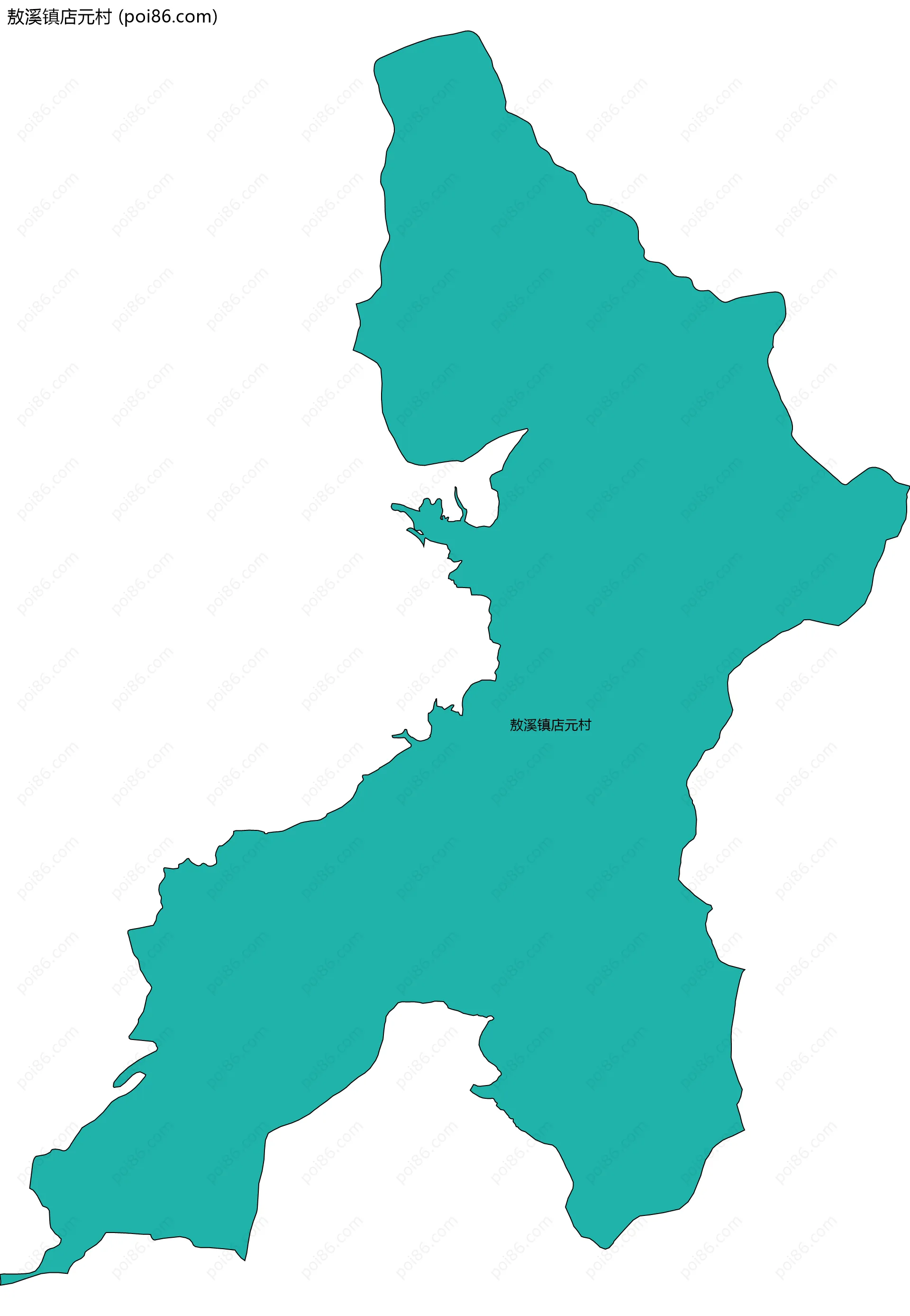 敖溪镇店元村边界地图