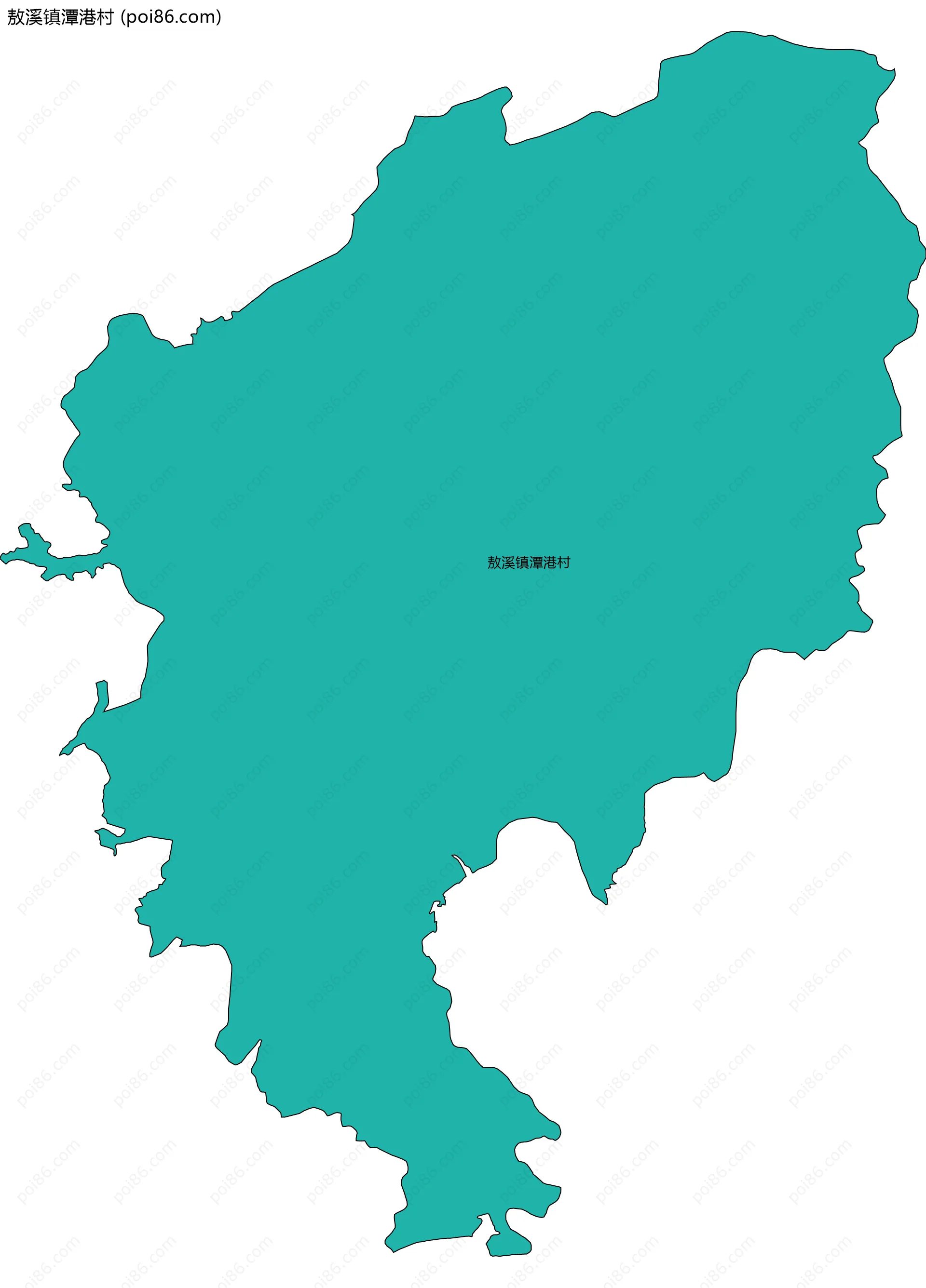 敖溪镇潭港村边界地图