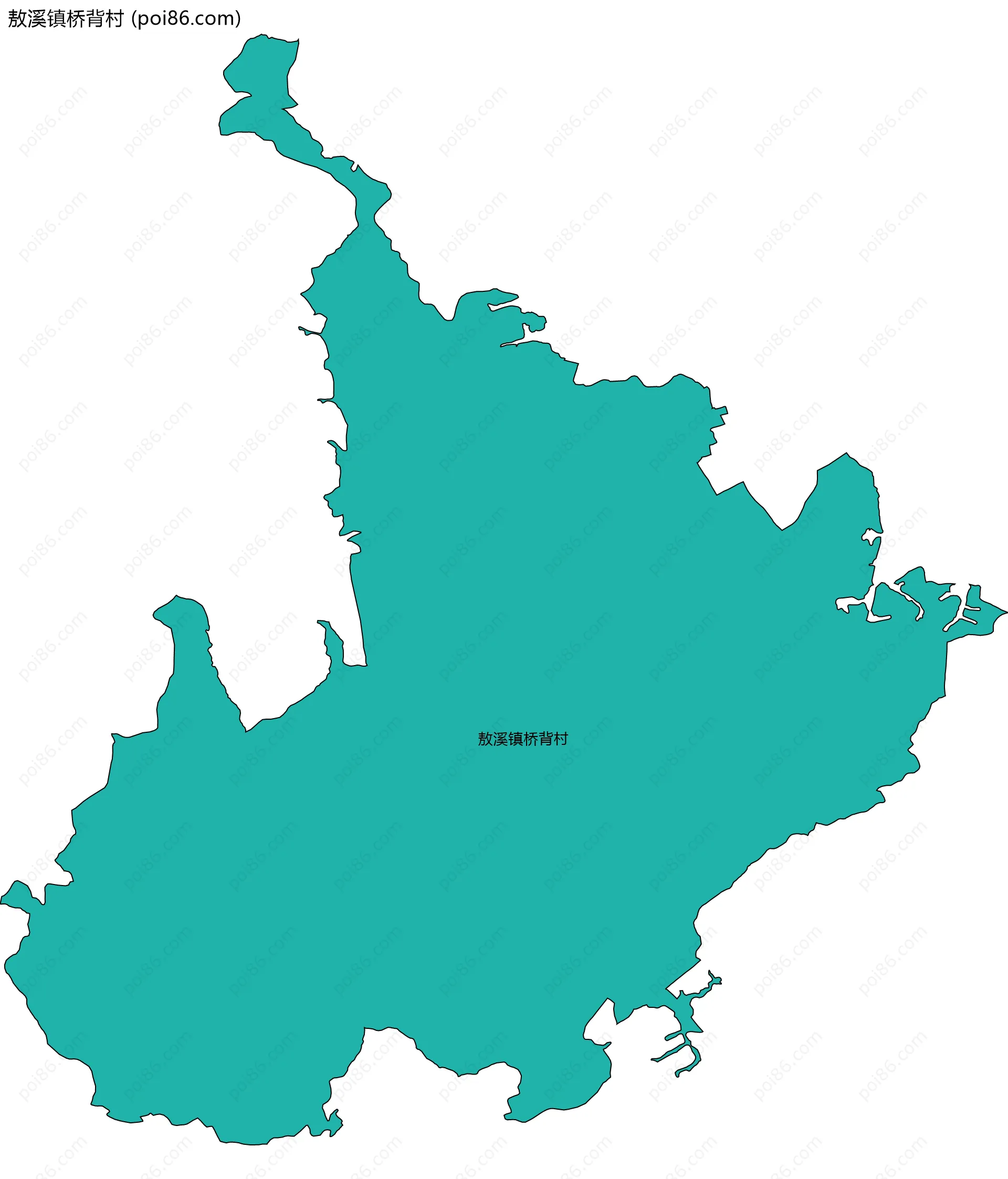 敖溪镇桥背村边界地图