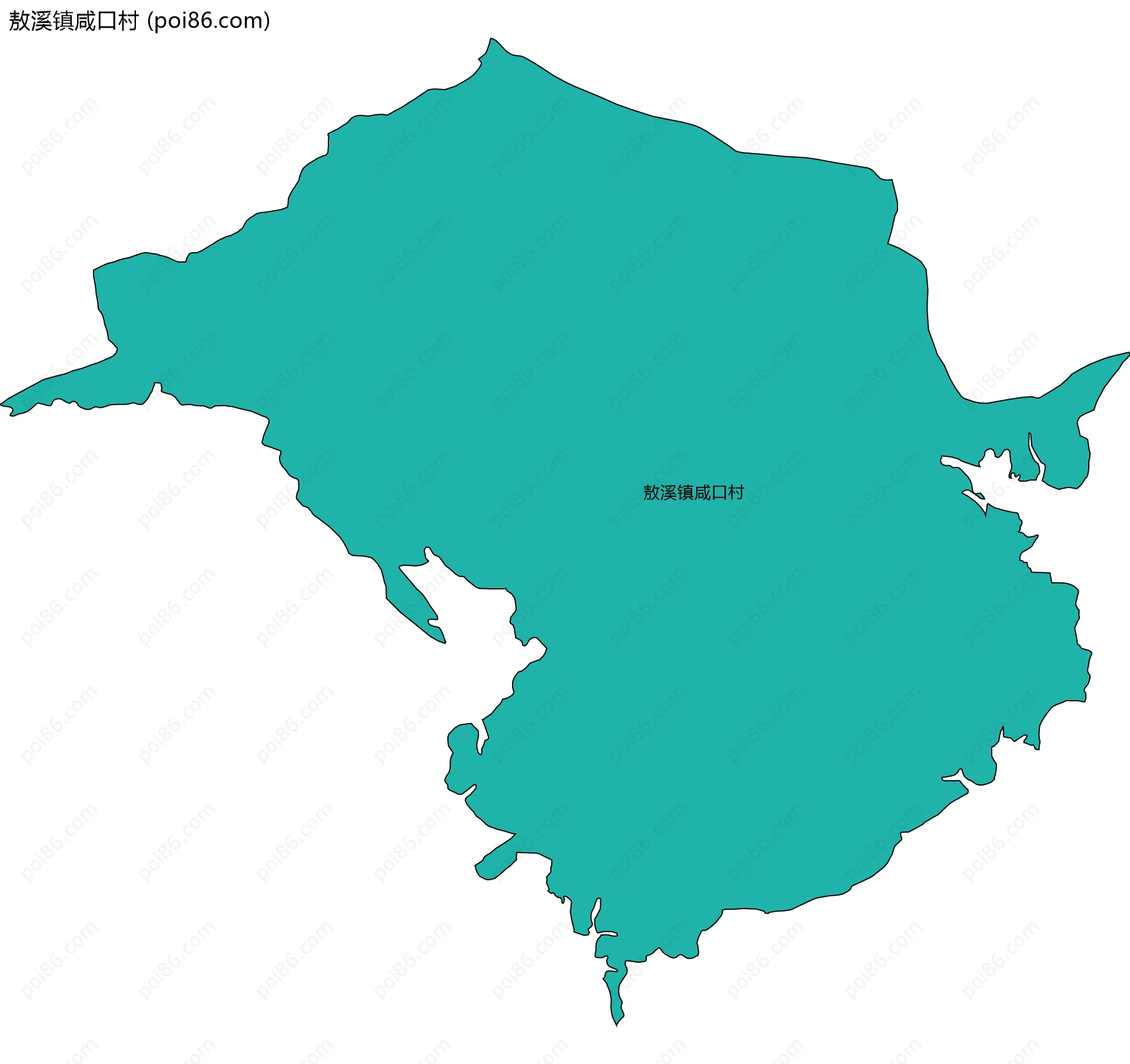 敖溪镇咸口村边界地图