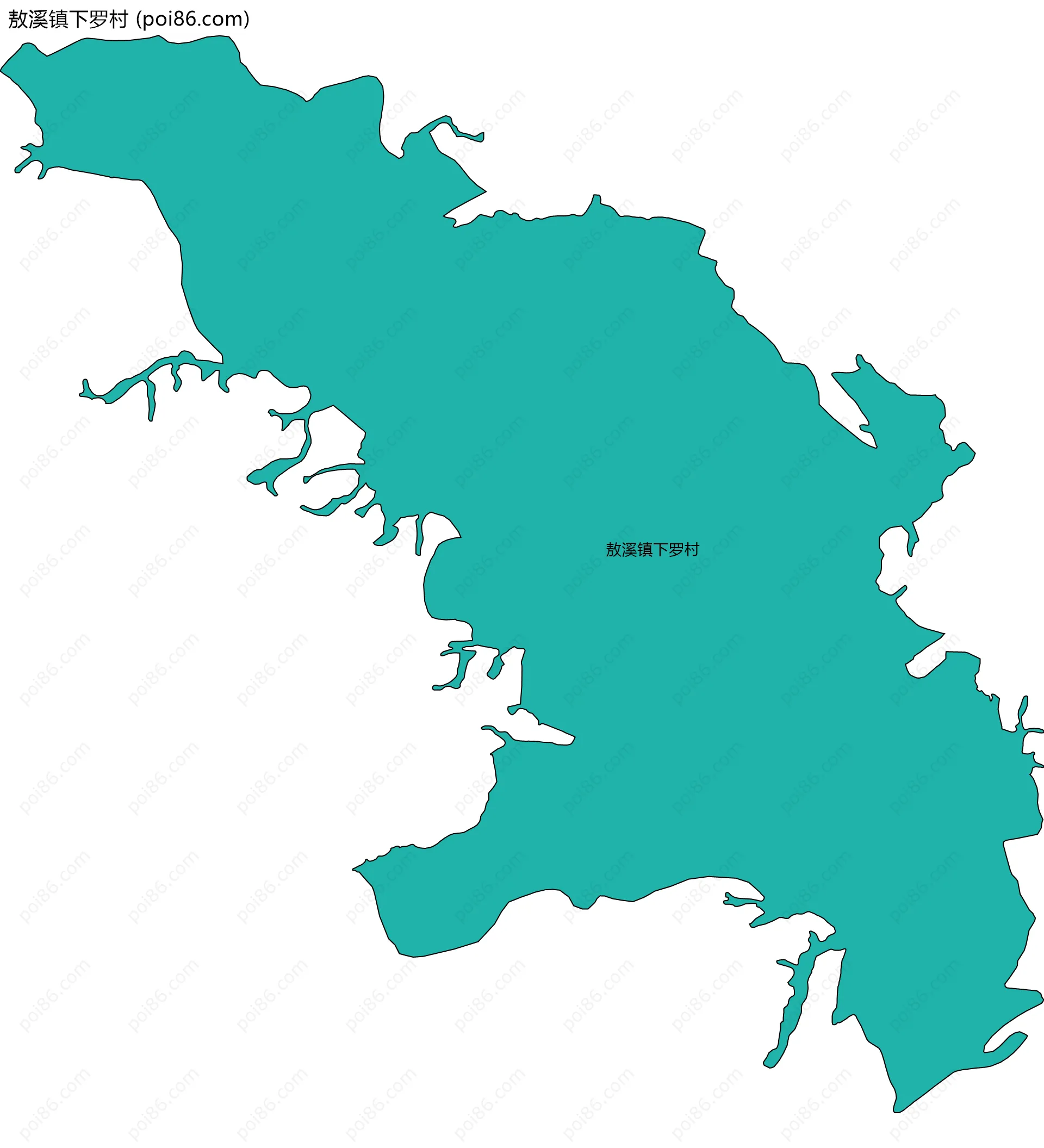 敖溪镇下罗村边界地图