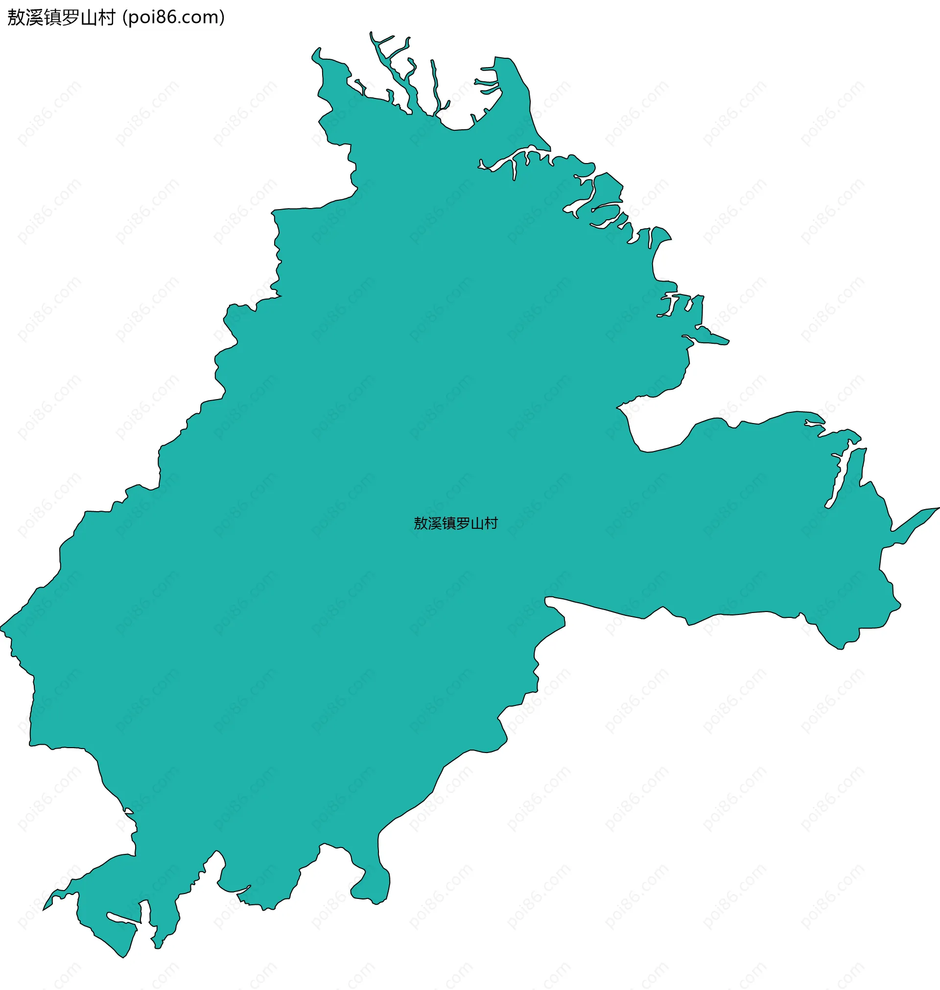 敖溪镇罗山村边界地图