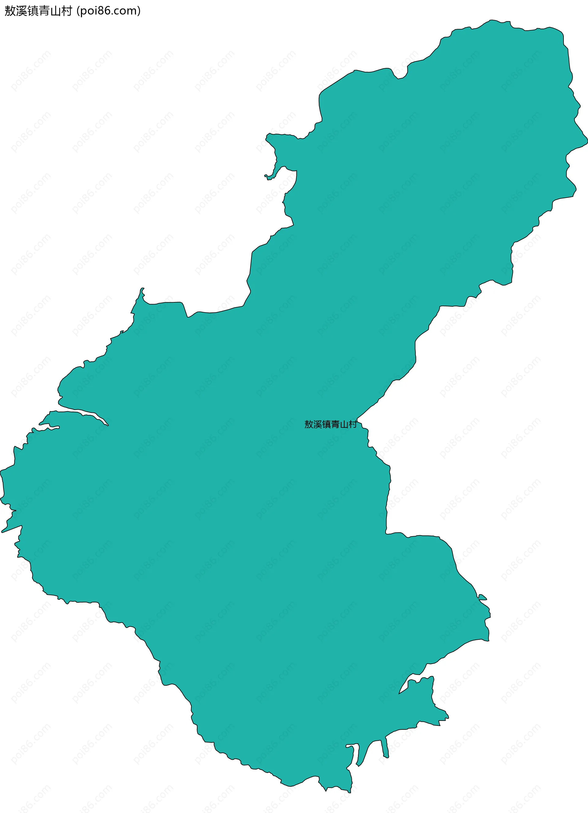 敖溪镇青山村边界地图