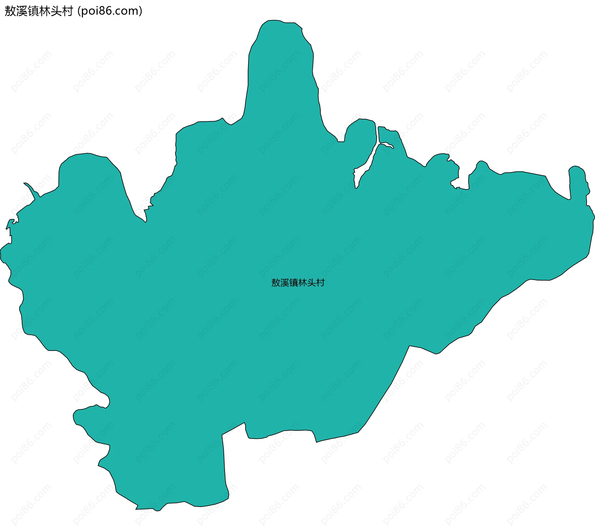 敖溪镇林头村边界地图