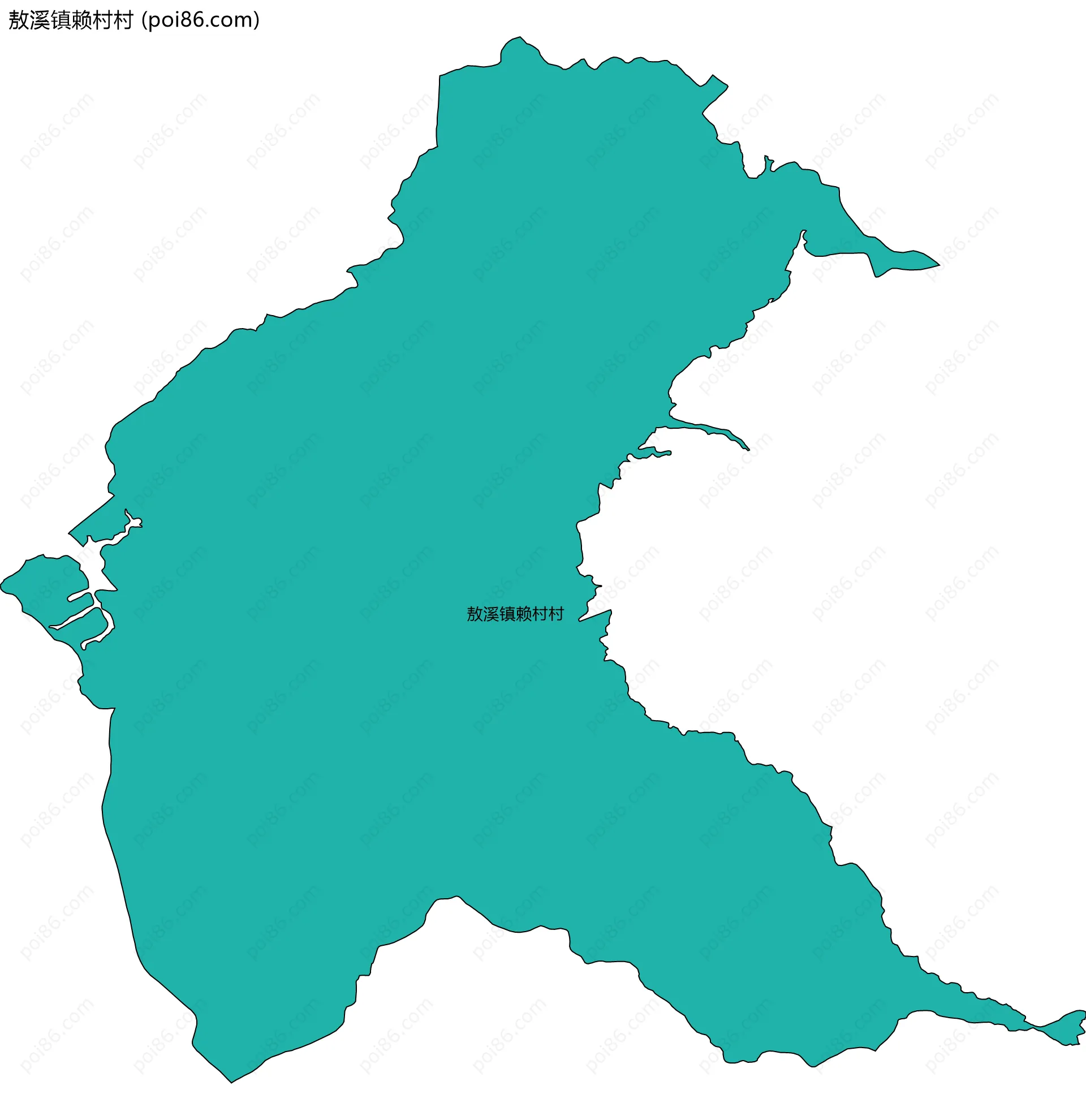 敖溪镇赖村村边界地图