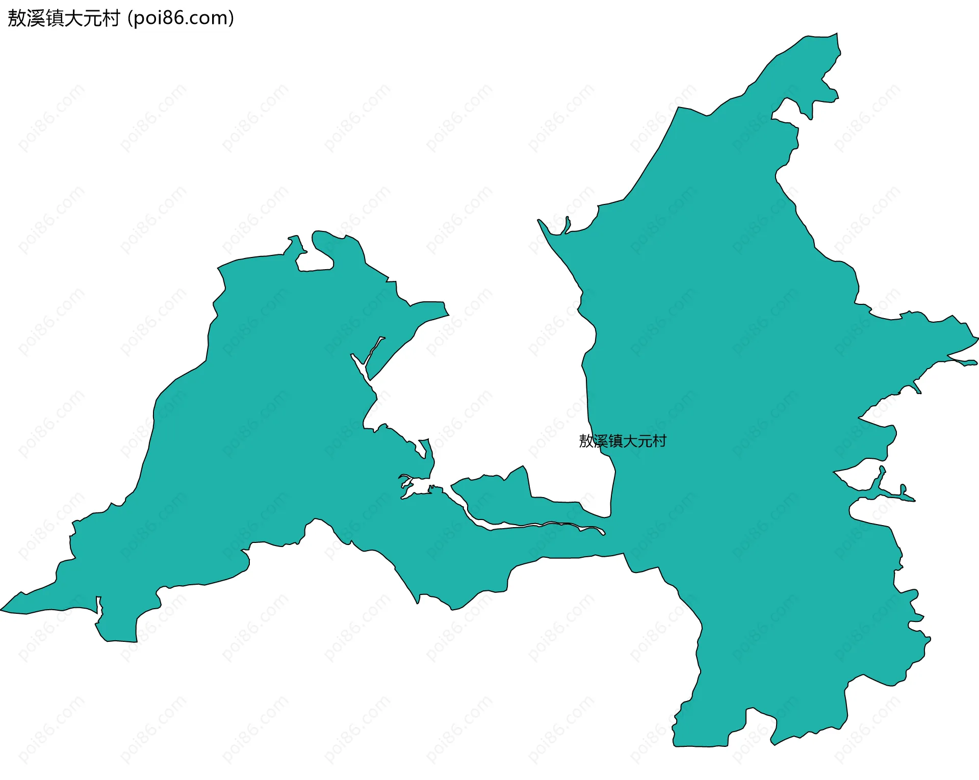 敖溪镇大元村边界地图