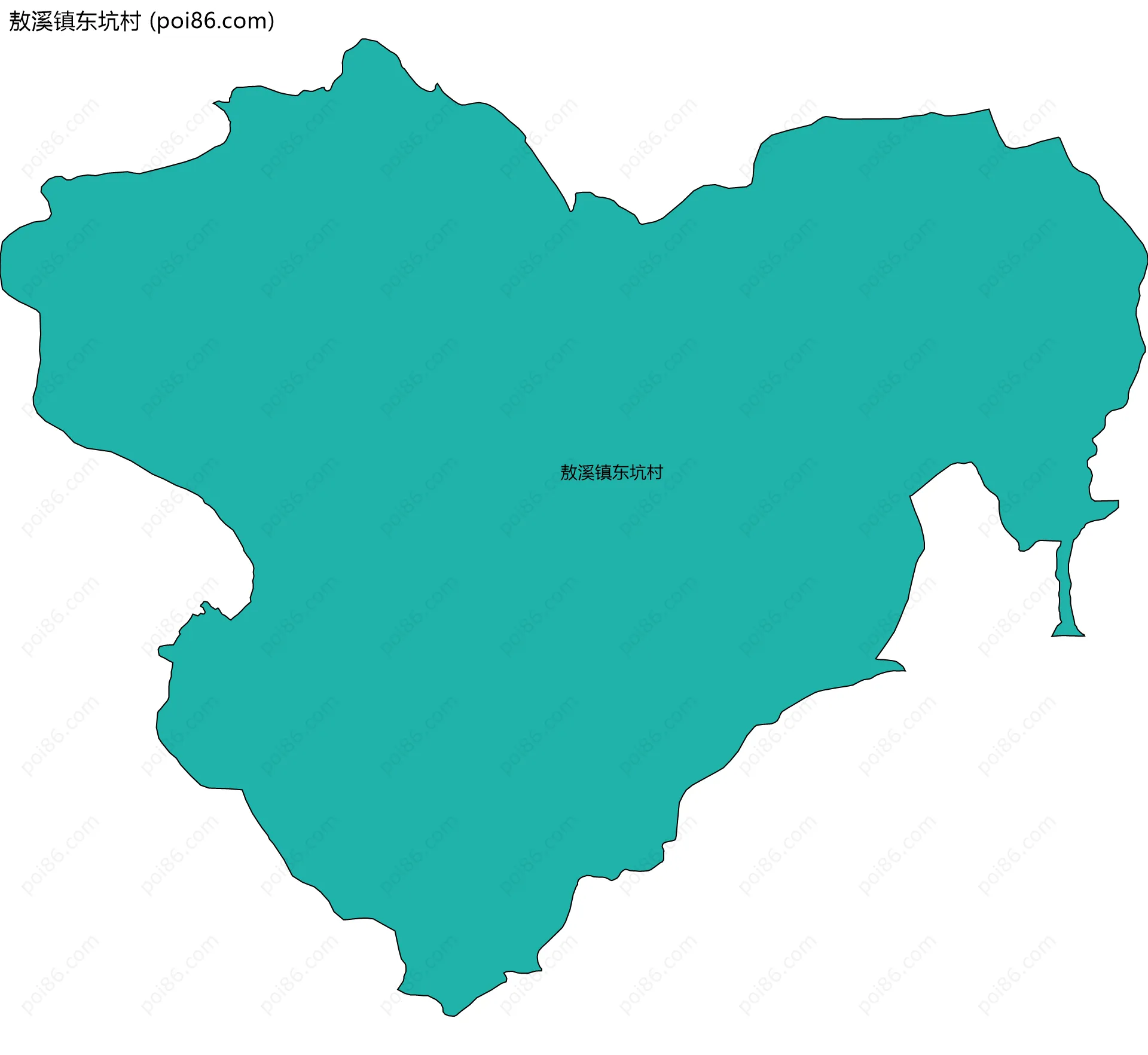 敖溪镇东坑村边界地图