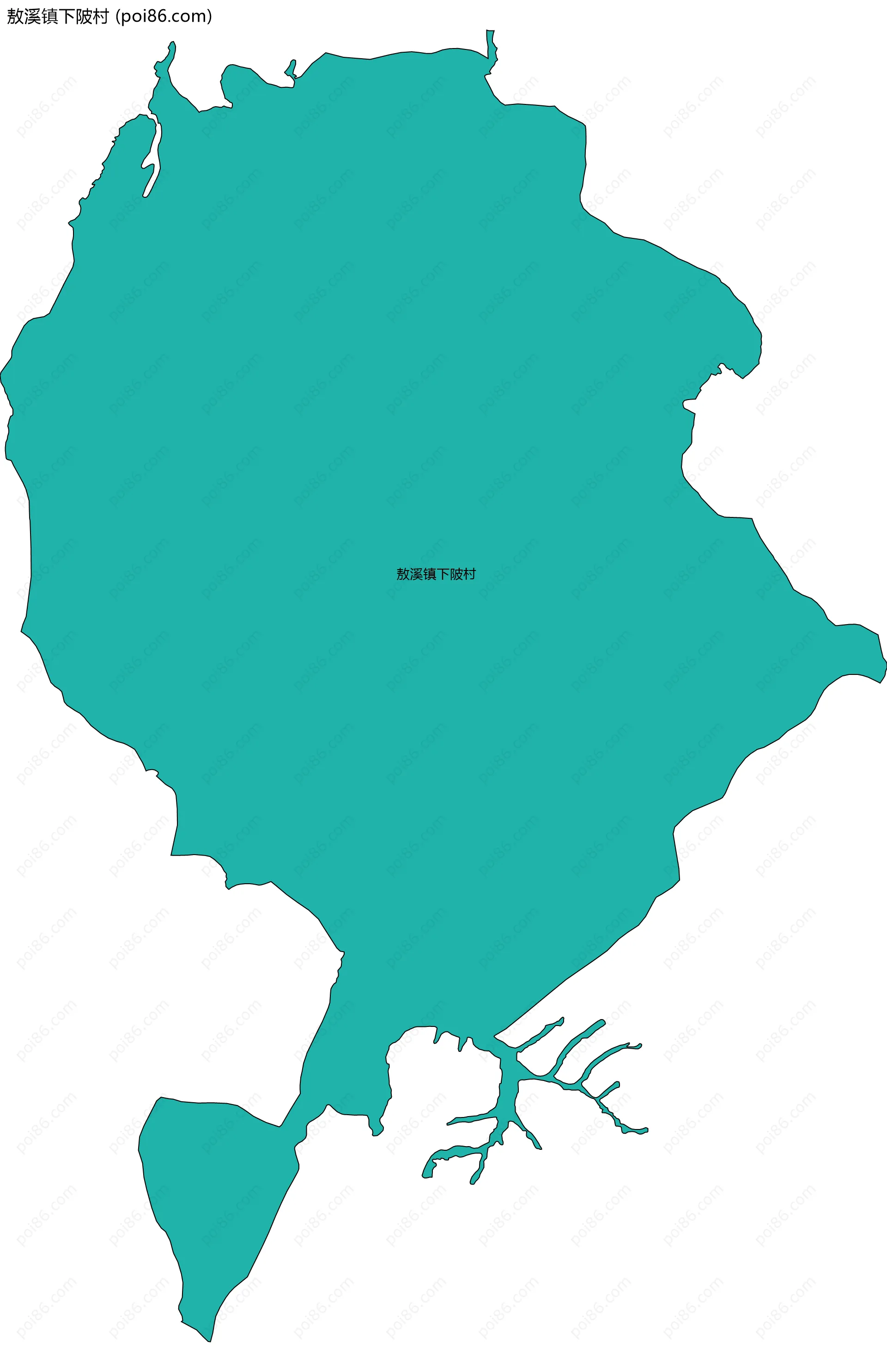 敖溪镇下陂村边界地图