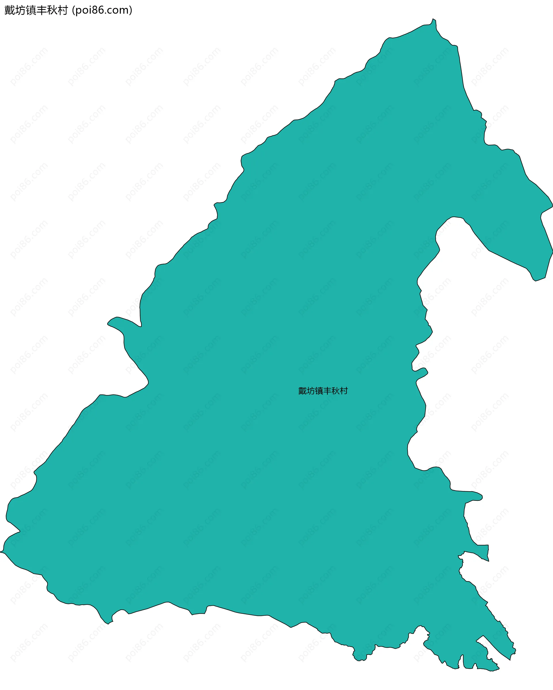 戴坊镇丰秋村边界地图