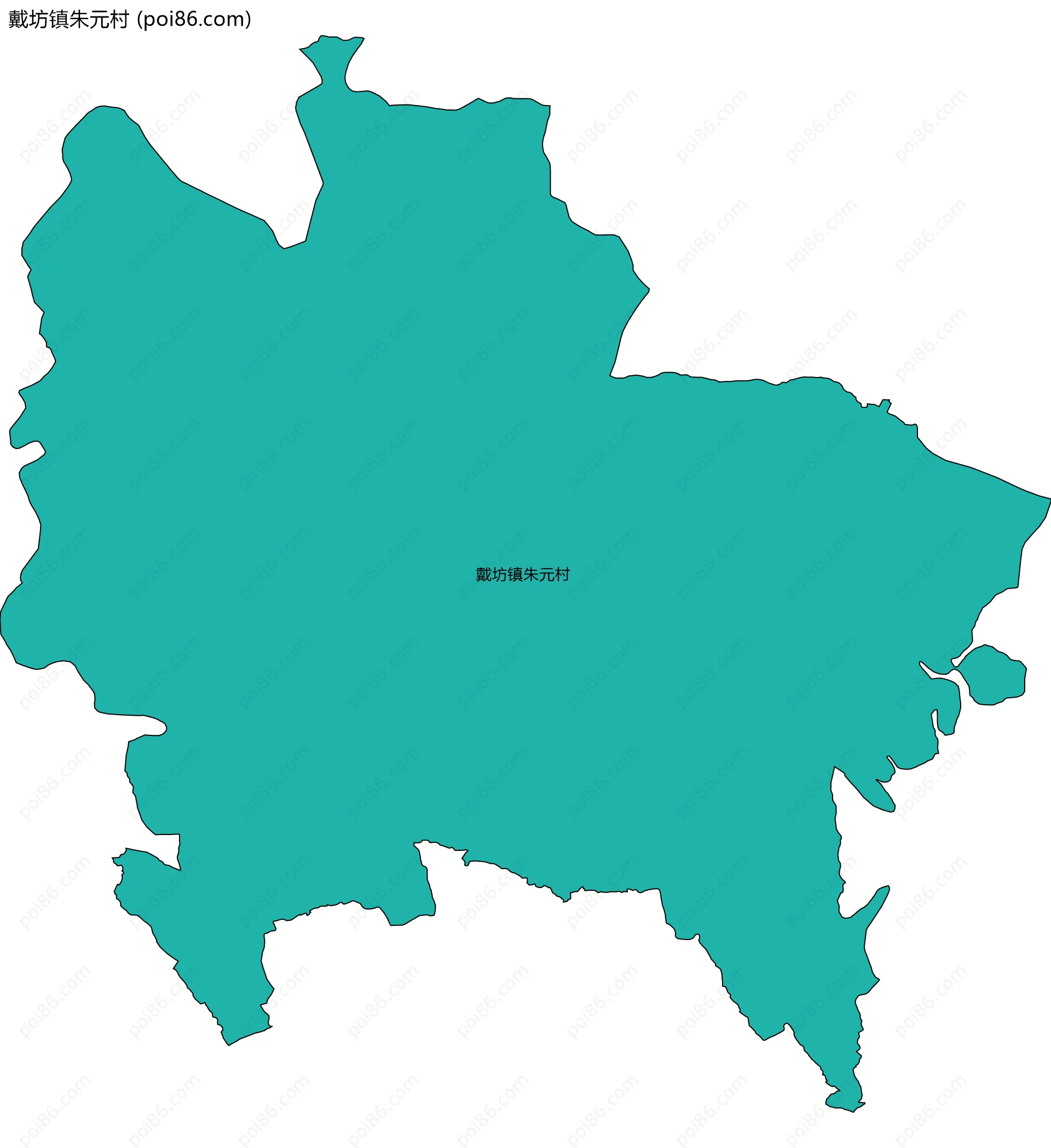 戴坊镇朱元村边界地图