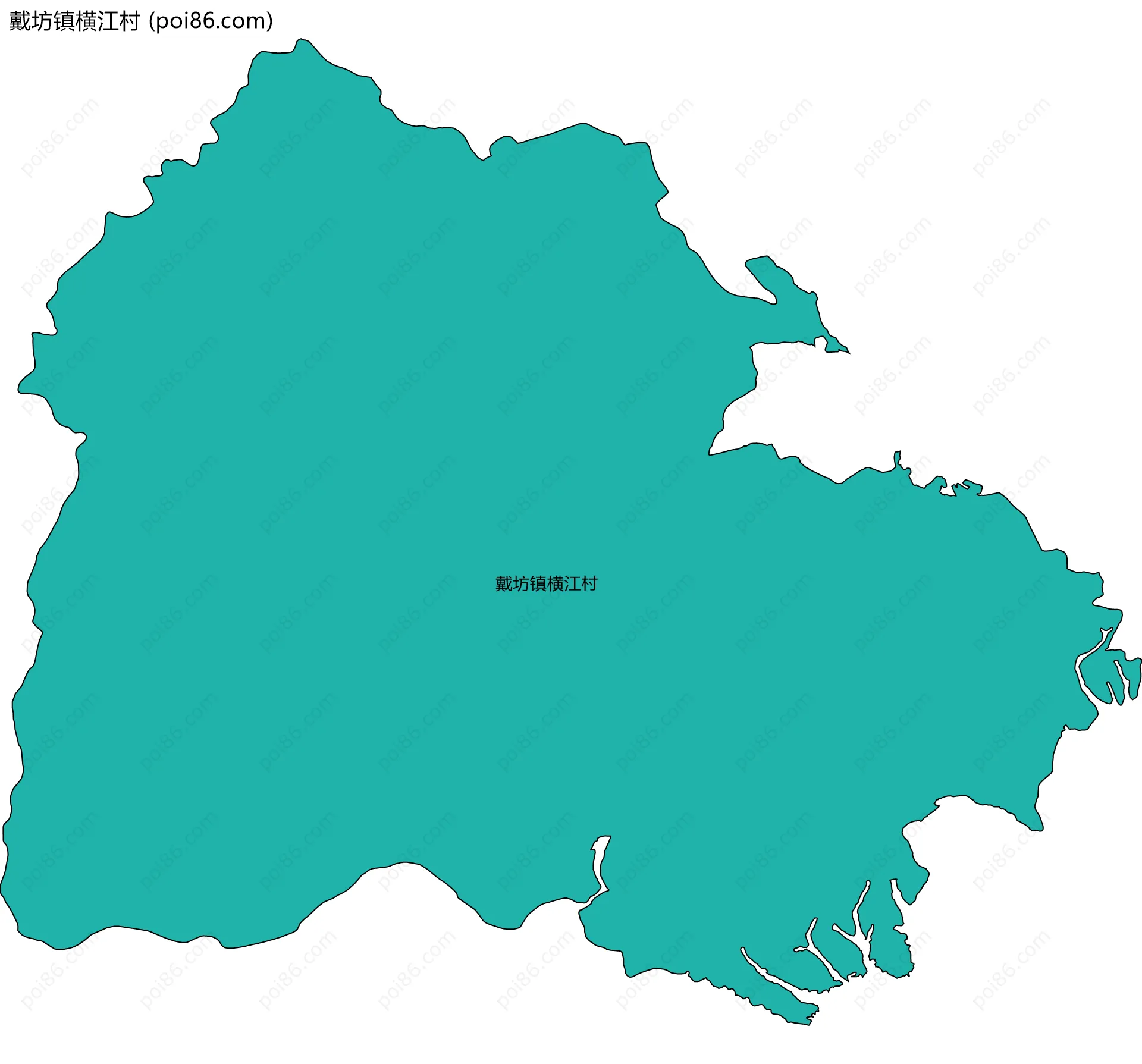 戴坊镇横江村边界地图