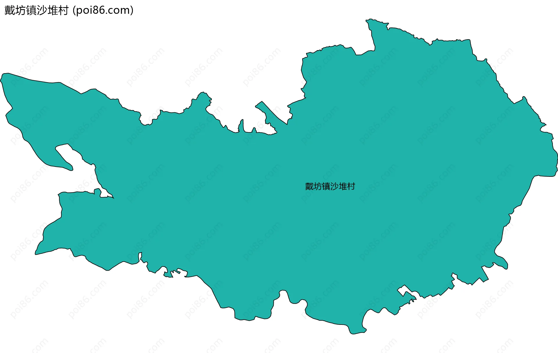 戴坊镇沙堆村边界地图