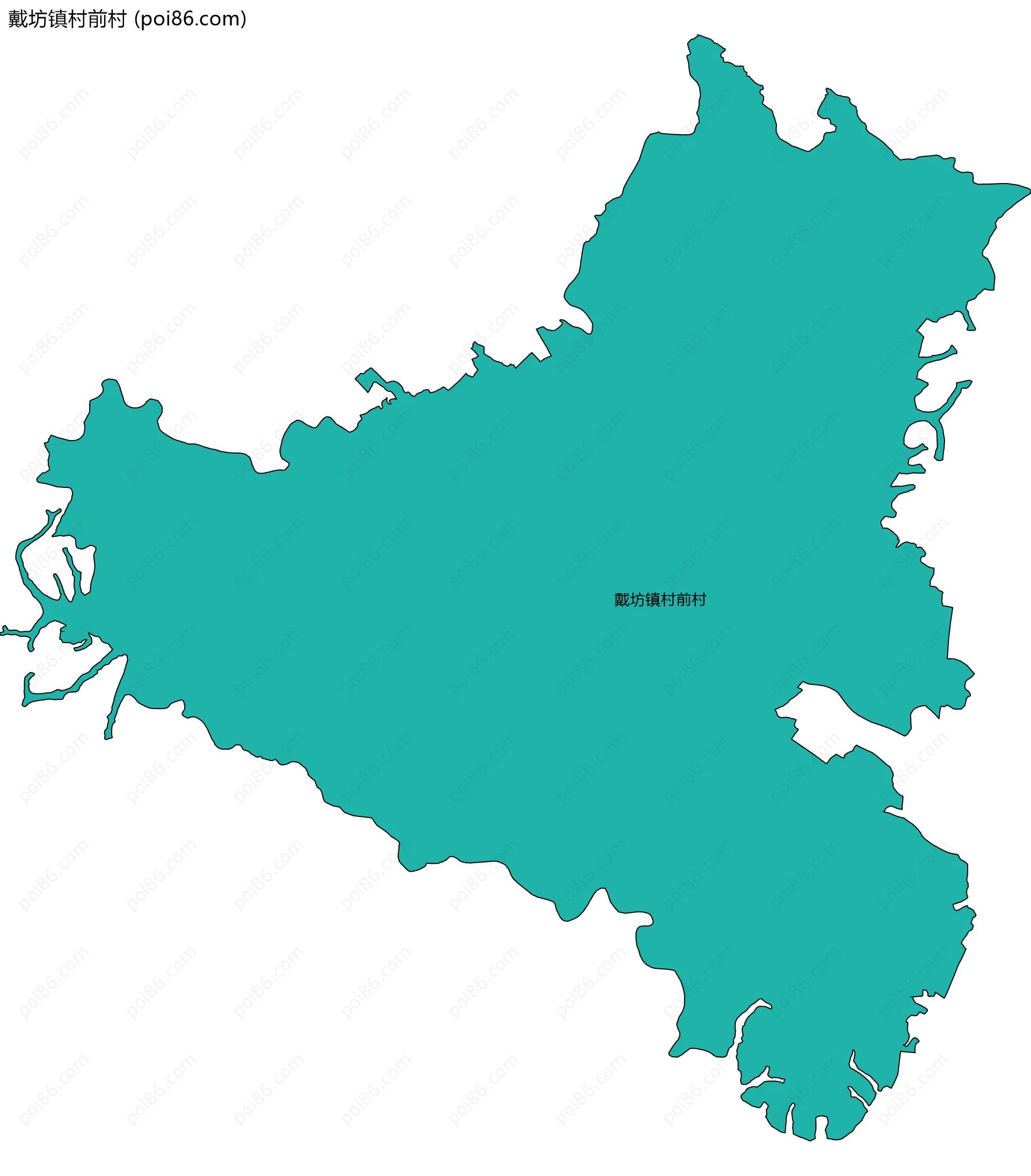 戴坊镇村前村边界地图