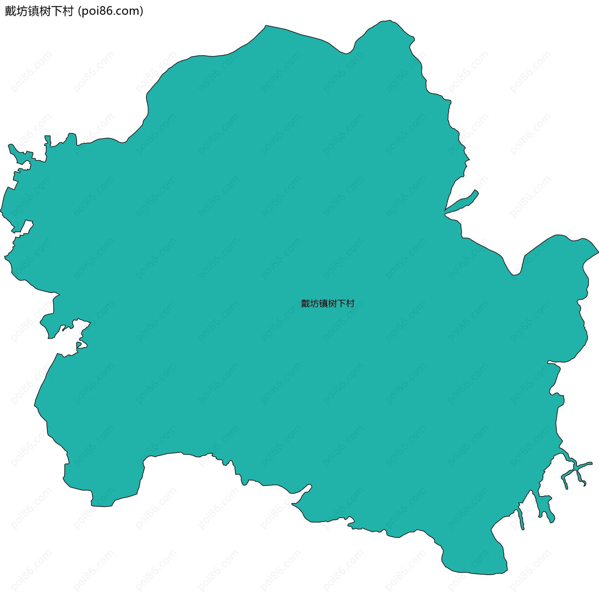 戴坊镇树下村边界地图