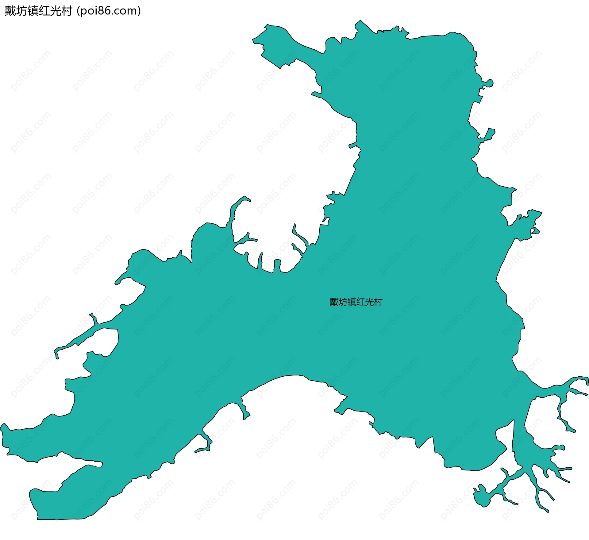 戴坊镇红光村边界地图