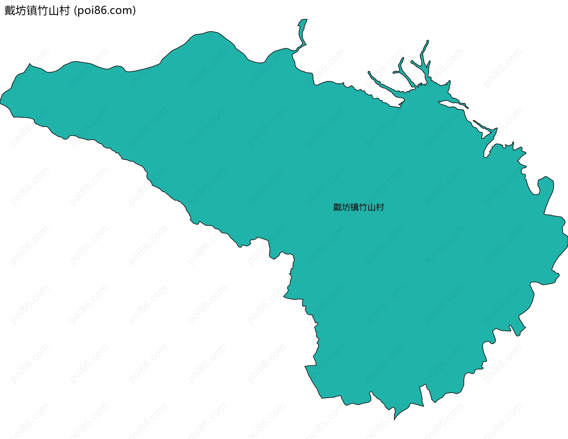 戴坊镇竹山村边界地图