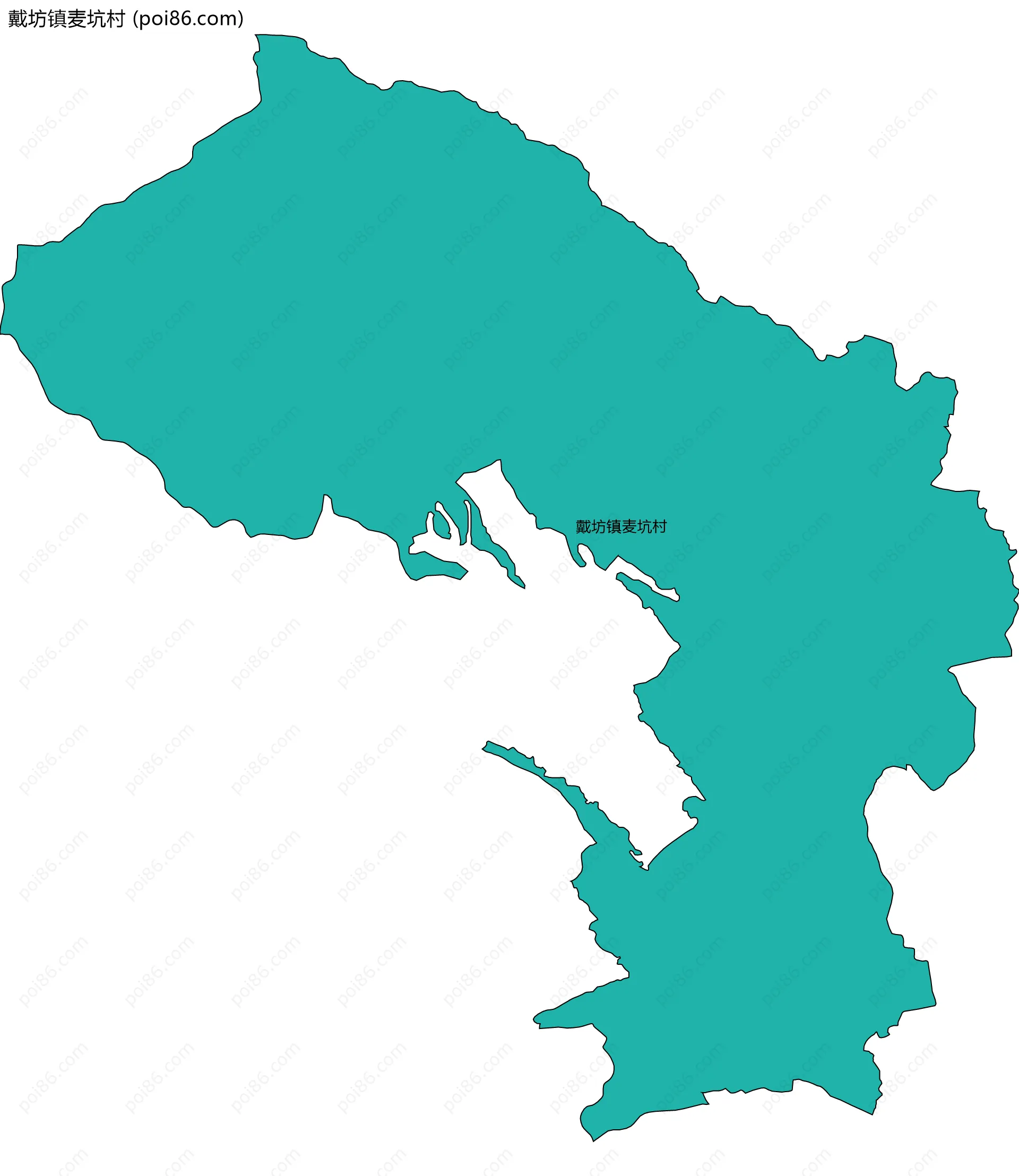 戴坊镇麦坑村边界地图