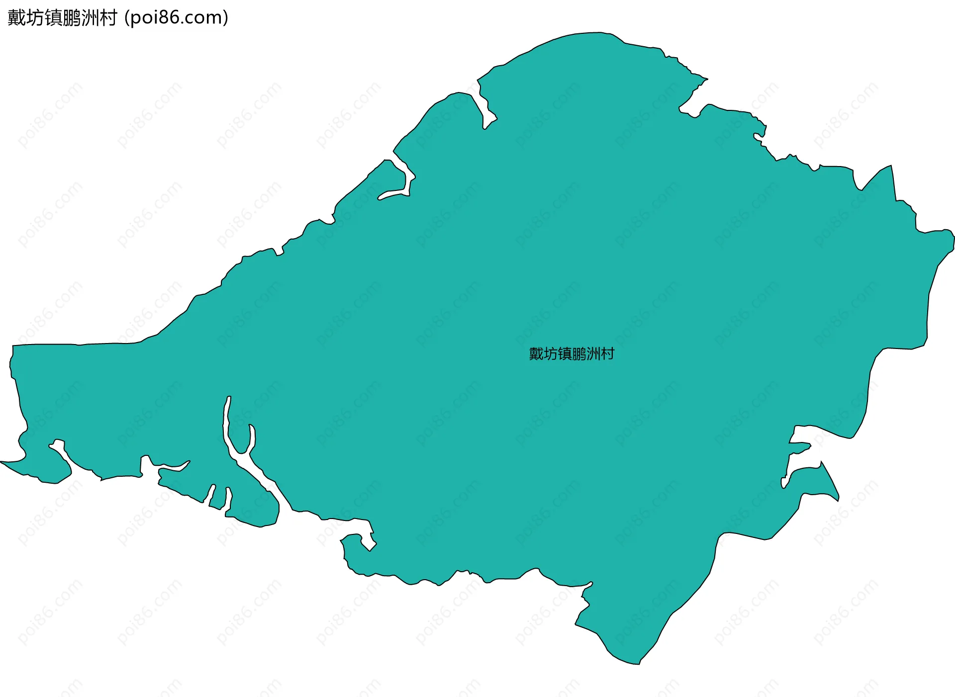 戴坊镇鹏洲村边界地图