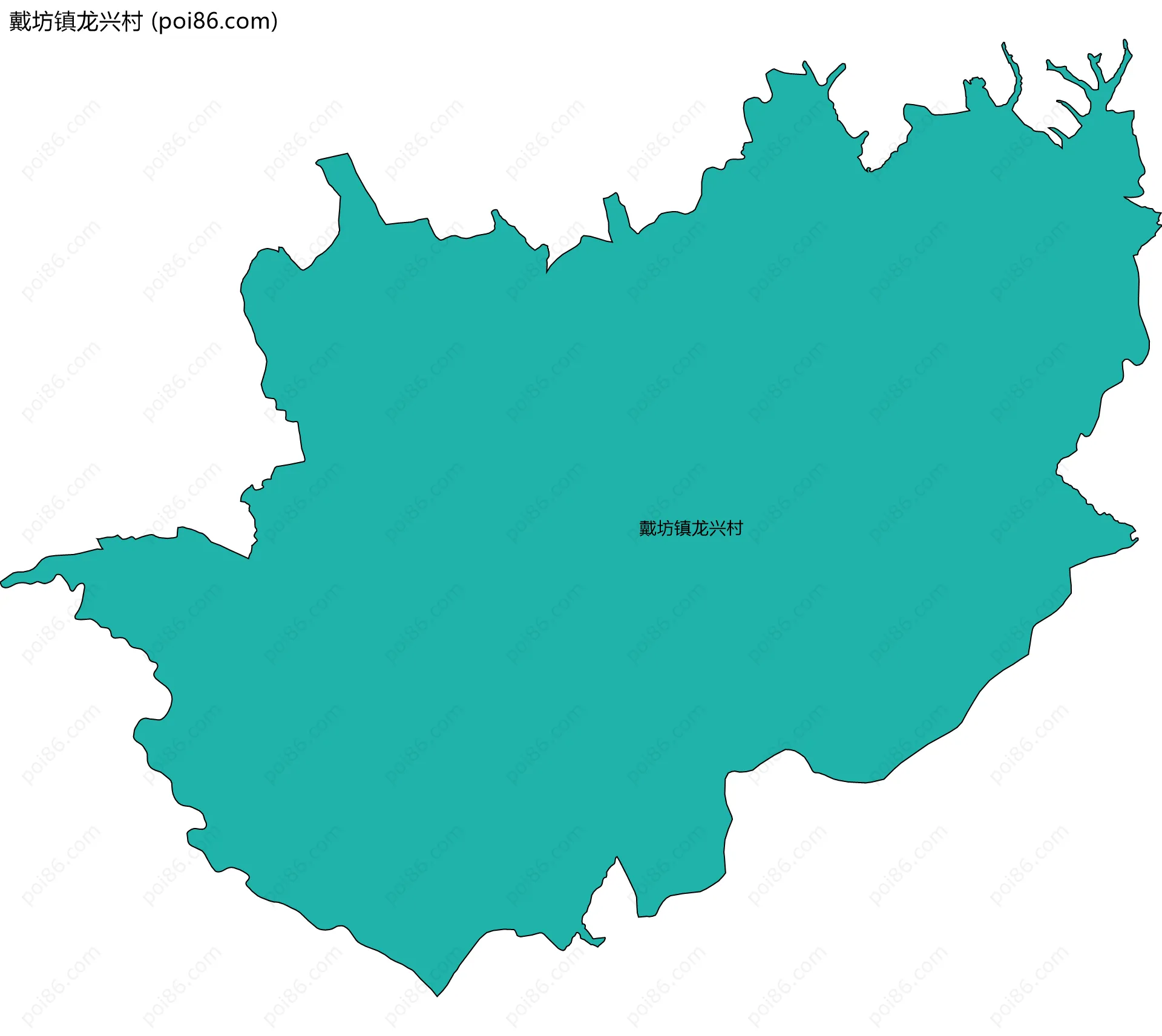 戴坊镇龙兴村边界地图