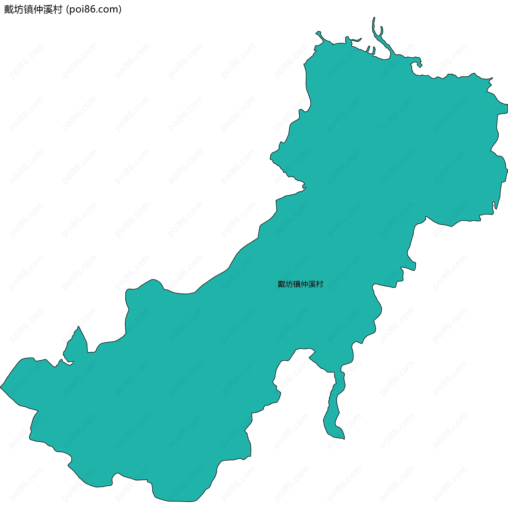 戴坊镇仲溪村边界地图