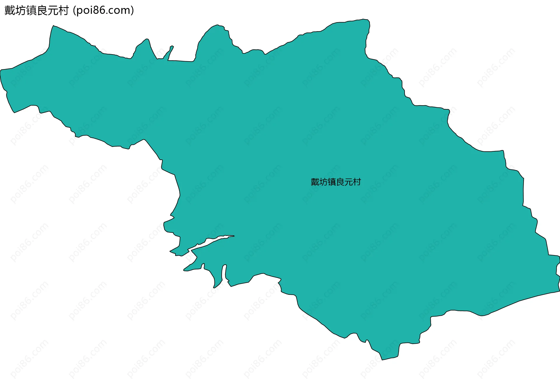 戴坊镇良元村边界地图