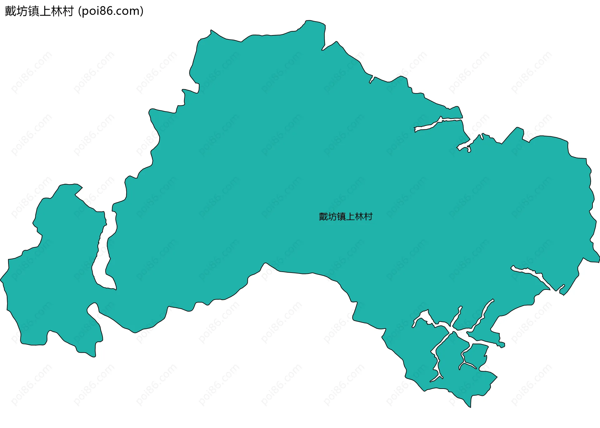 戴坊镇上林村边界地图