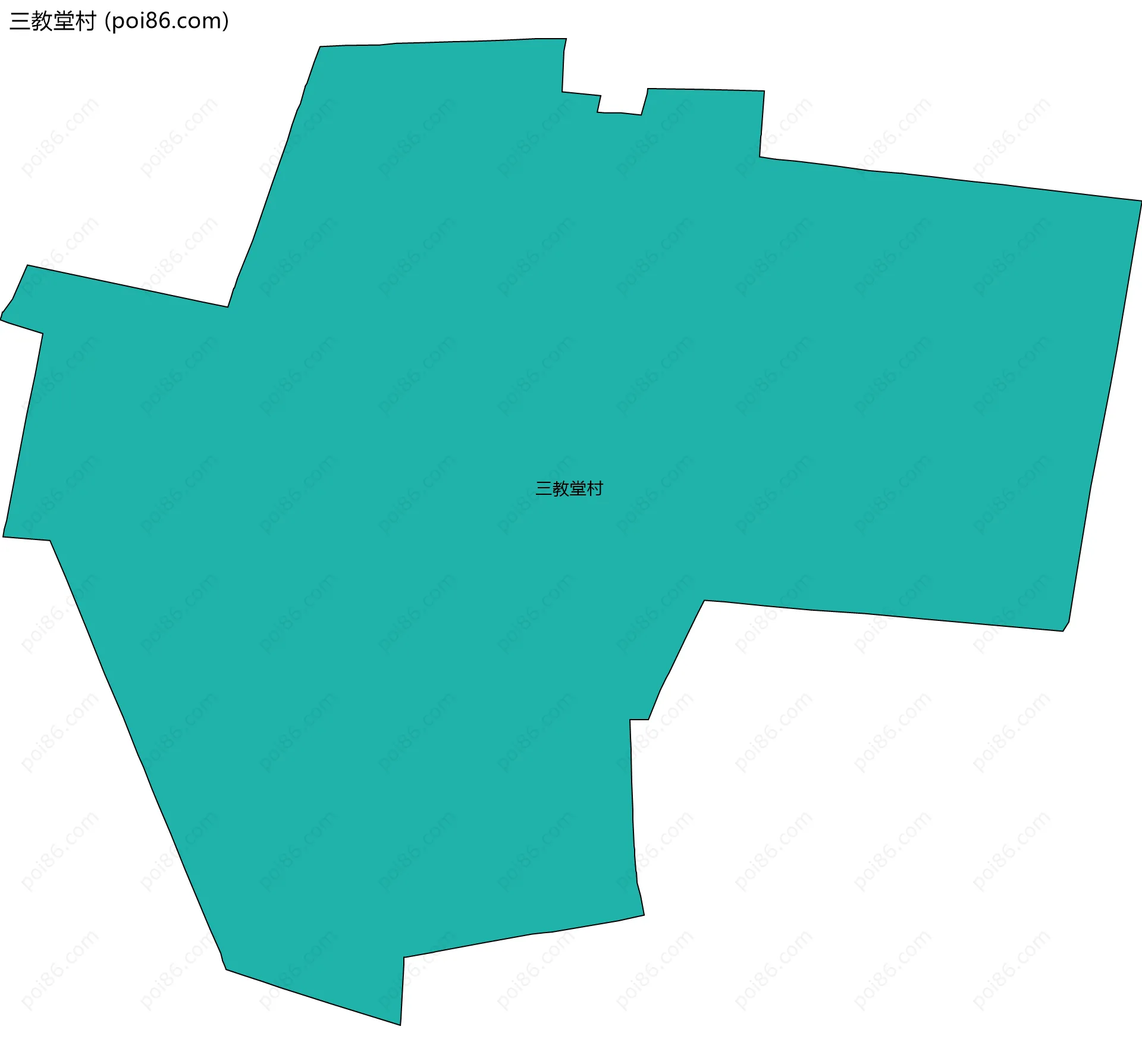 三教堂村边界地图