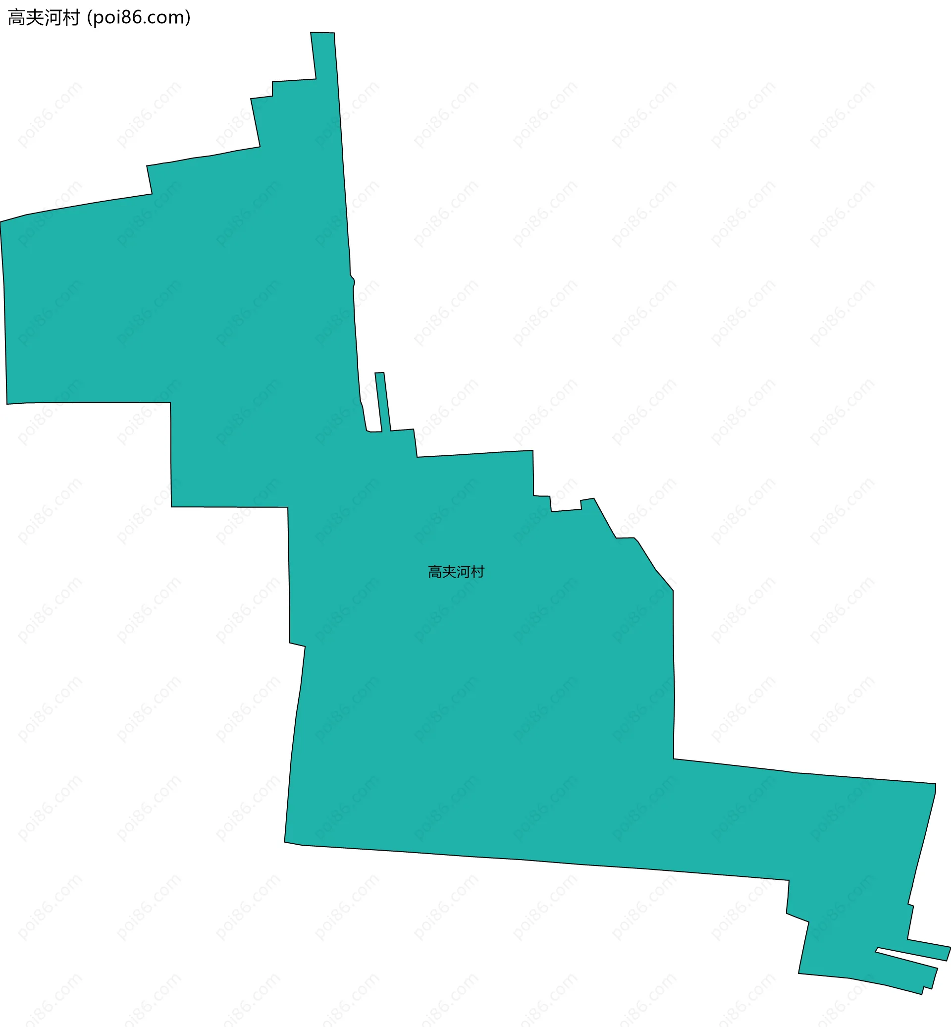 高夹河村边界地图