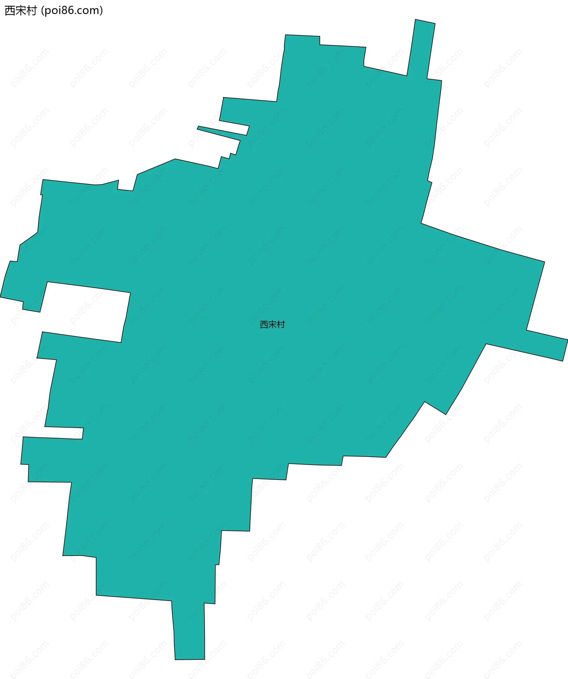 西宋村边界地图