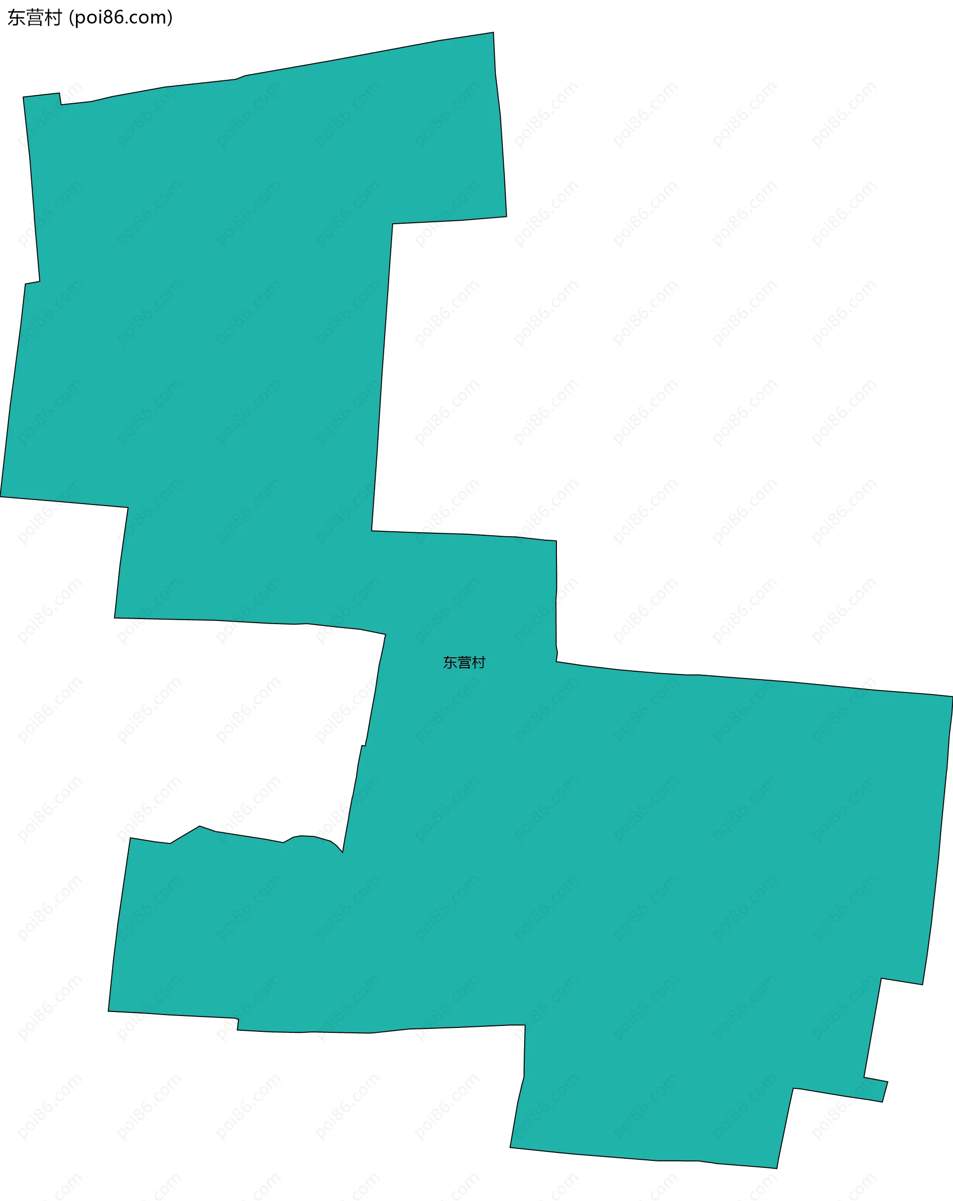 东营村边界地图