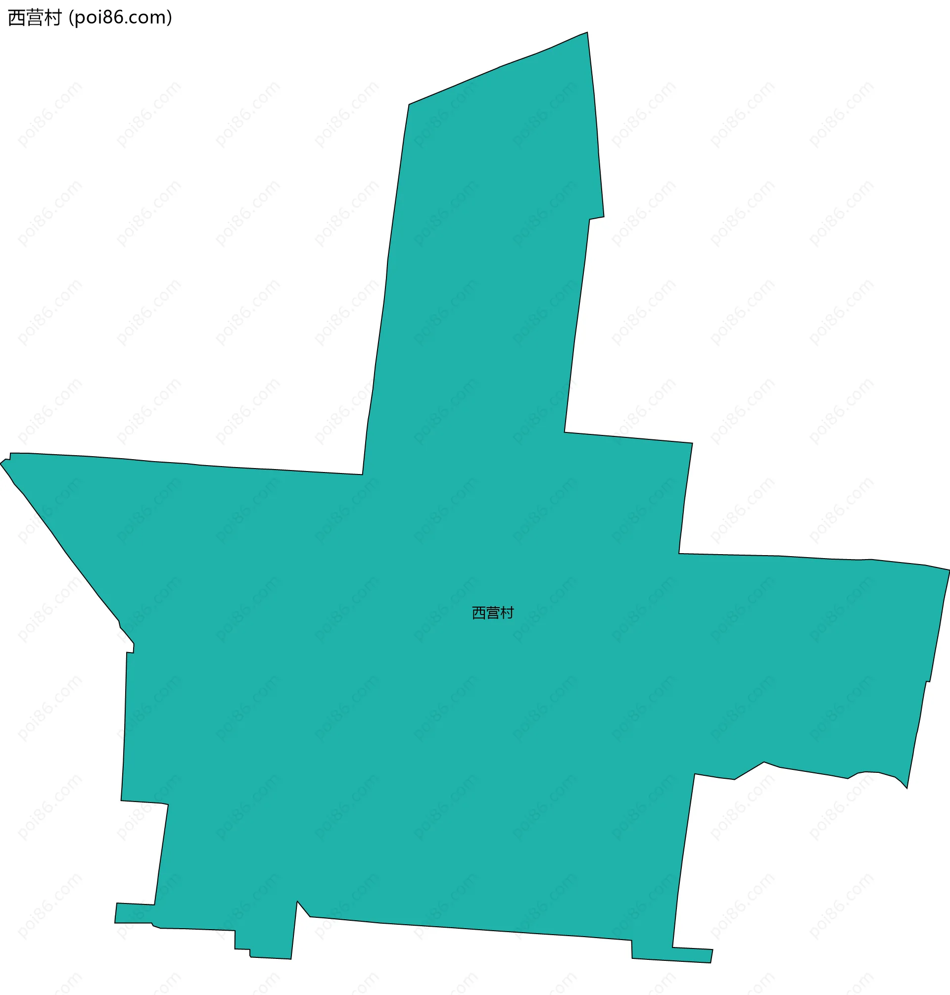 西营村边界地图